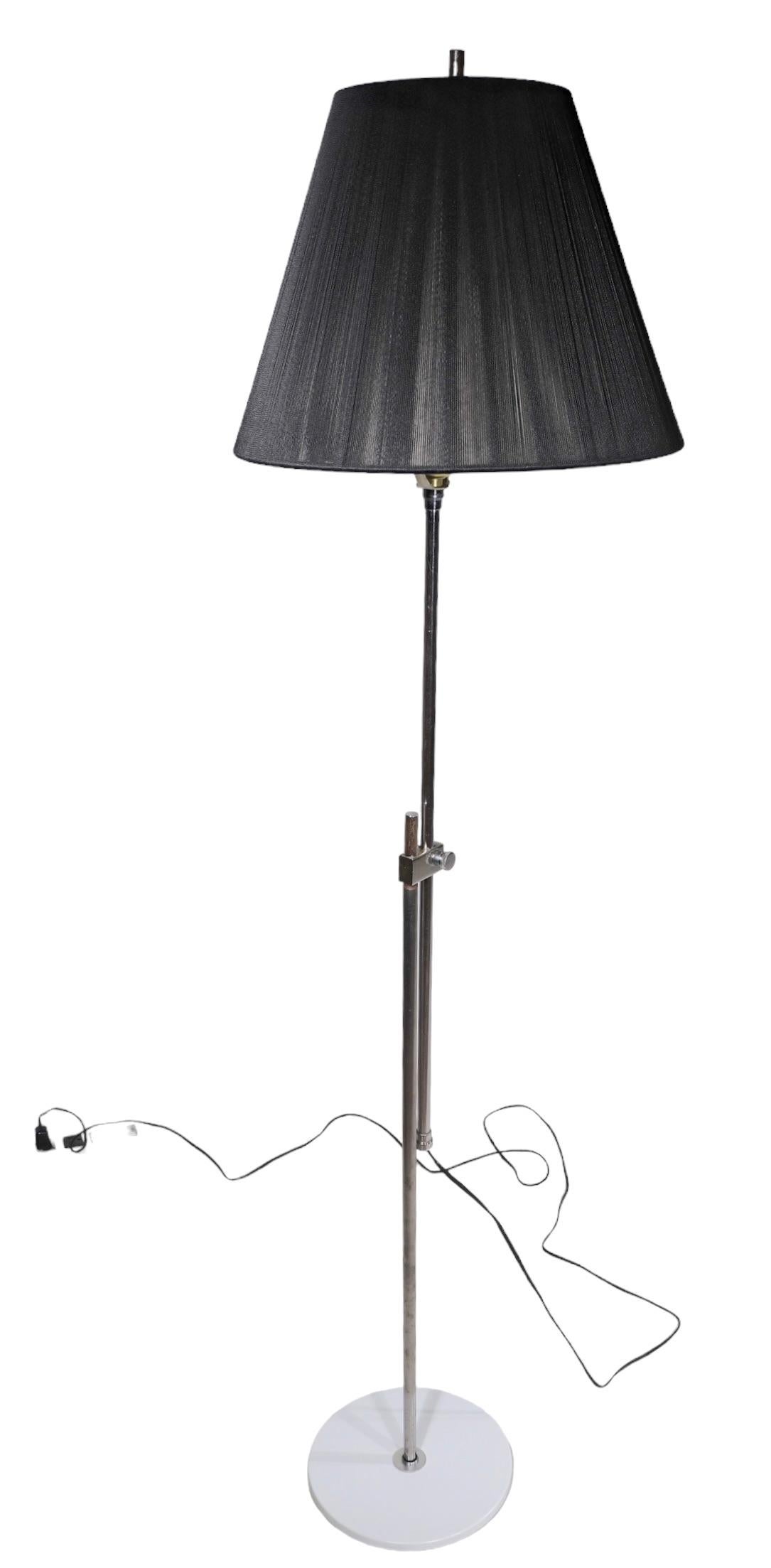 Adjustable Chrome Mid Century  Floor Lamp c 1960/1970's  For Sale 3
