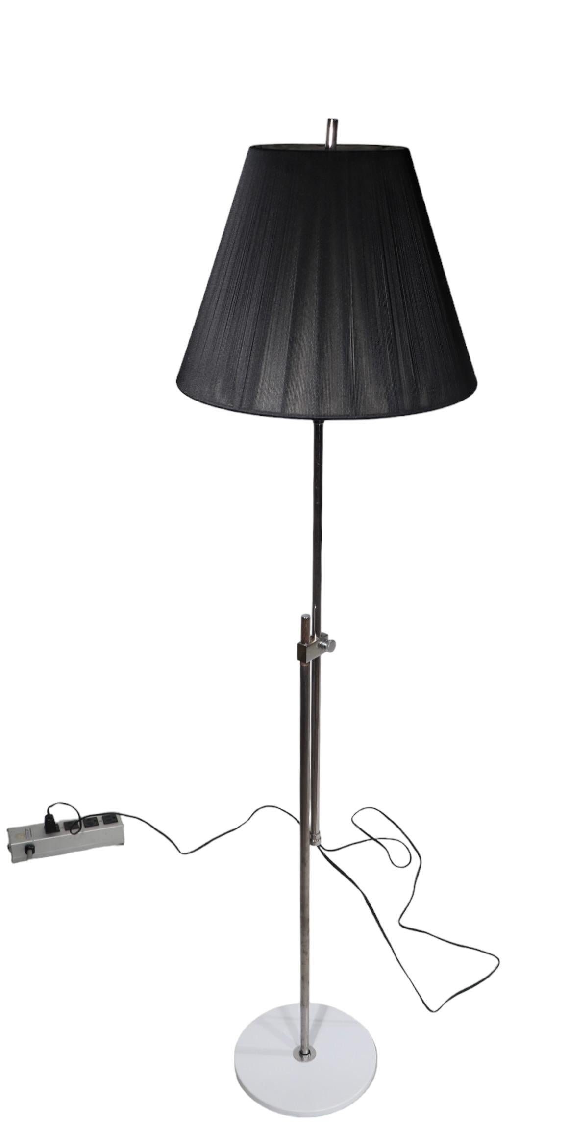 Adjustable Chrome Mid Century  Floor Lamp c 1960/1970's  For Sale 1