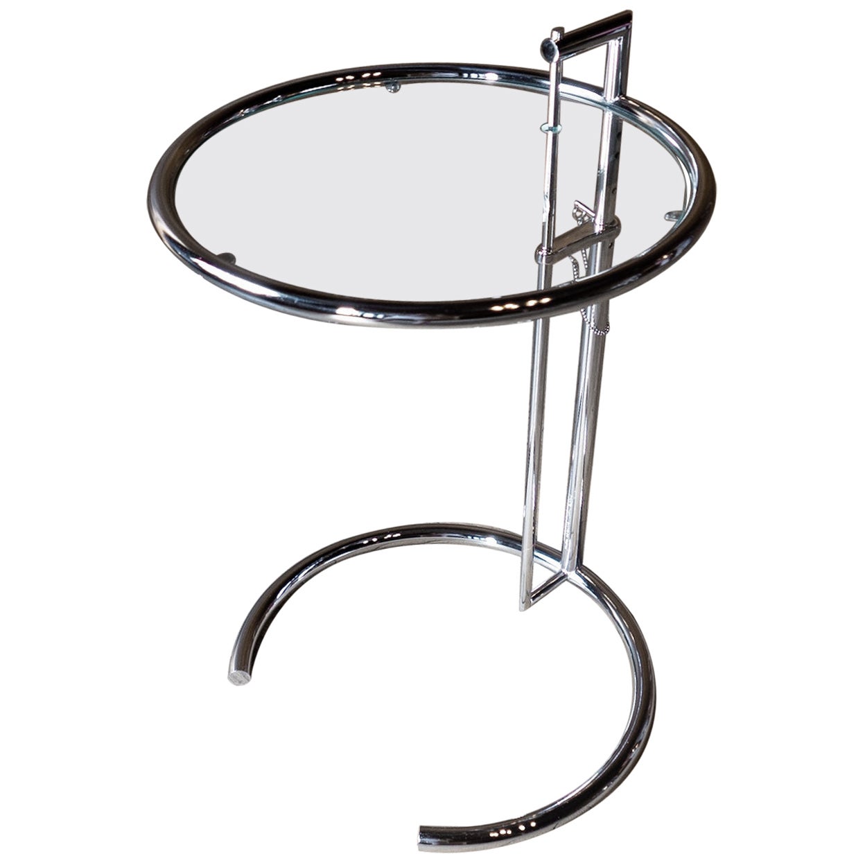 Table d'appoint réglable en chrome E 1027 d'Eileen Gray, Allemagne, années 1980