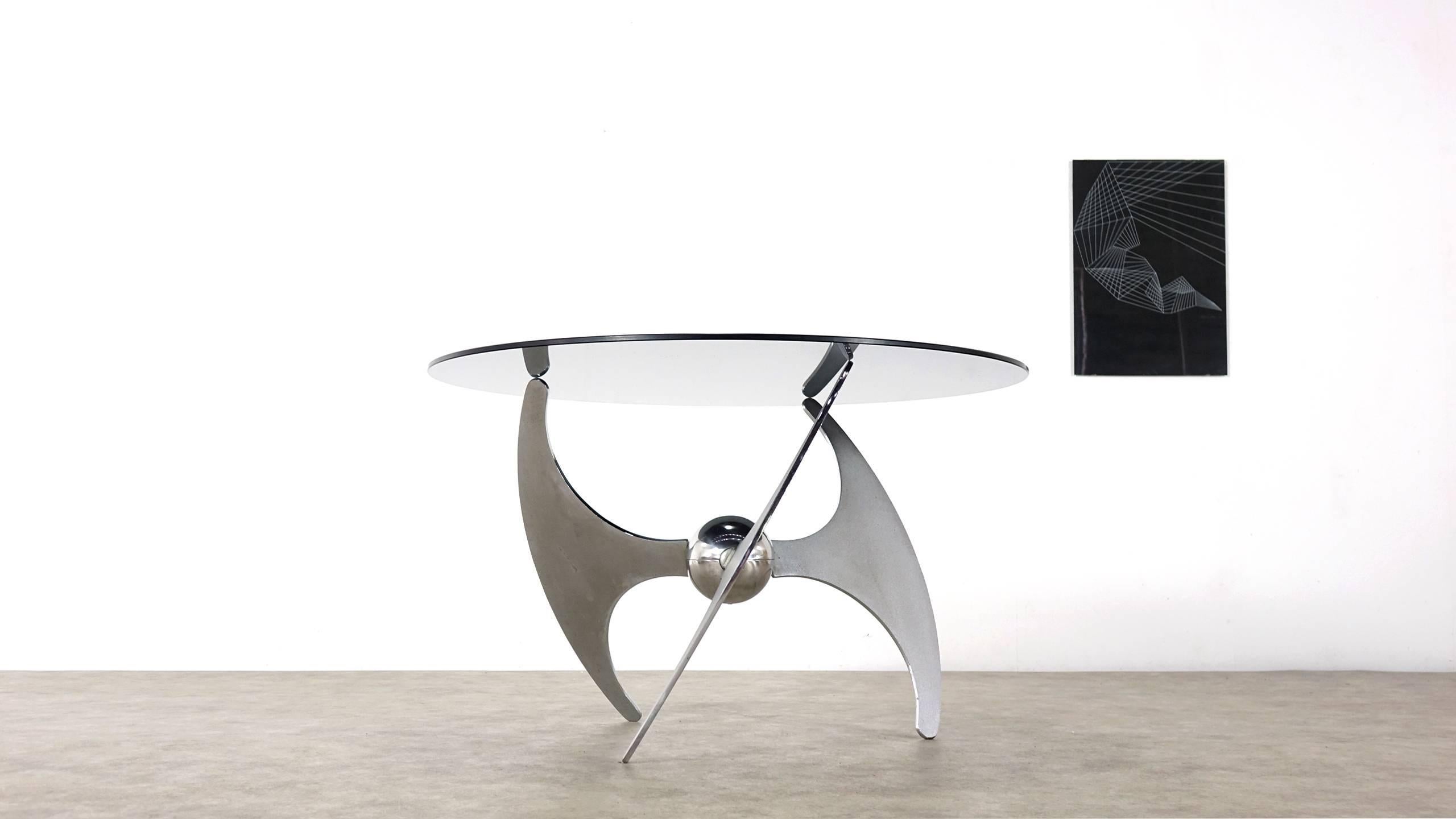 Adjustable Coffee or Dining Table by L. Campanini for Cama, 1973 3