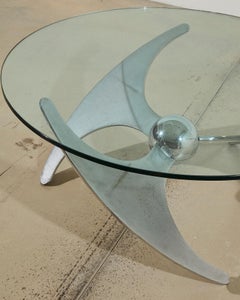 Mesa de centro o de comedor regulable de L. Campanini para Cama, 1973