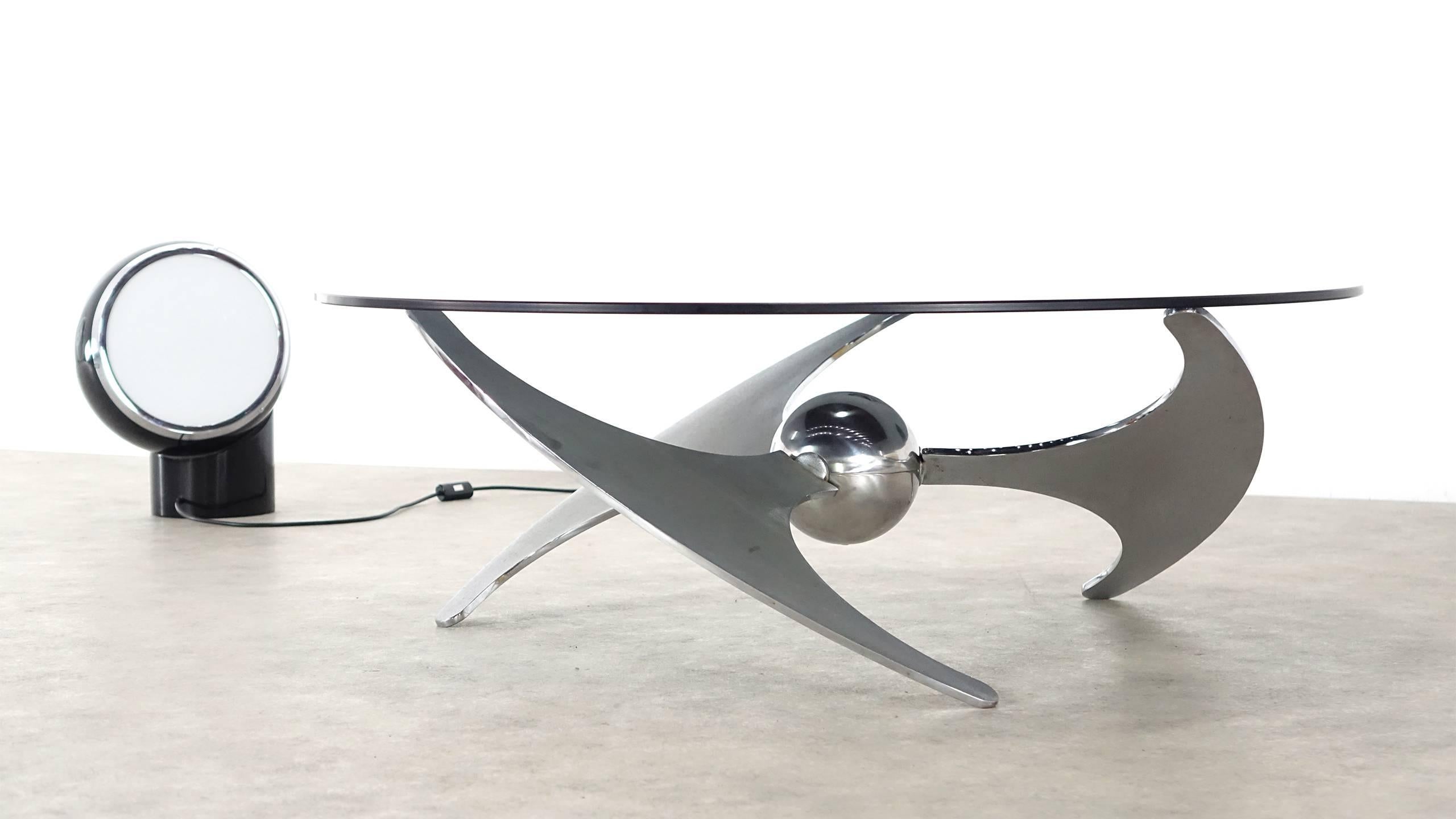Italian Adjustable Coffee or Dining Table by L. Campanini for Cama, 1973