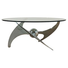 Table basse ou de salle à manger réglable par L. Campanini pour Cama, 1973
