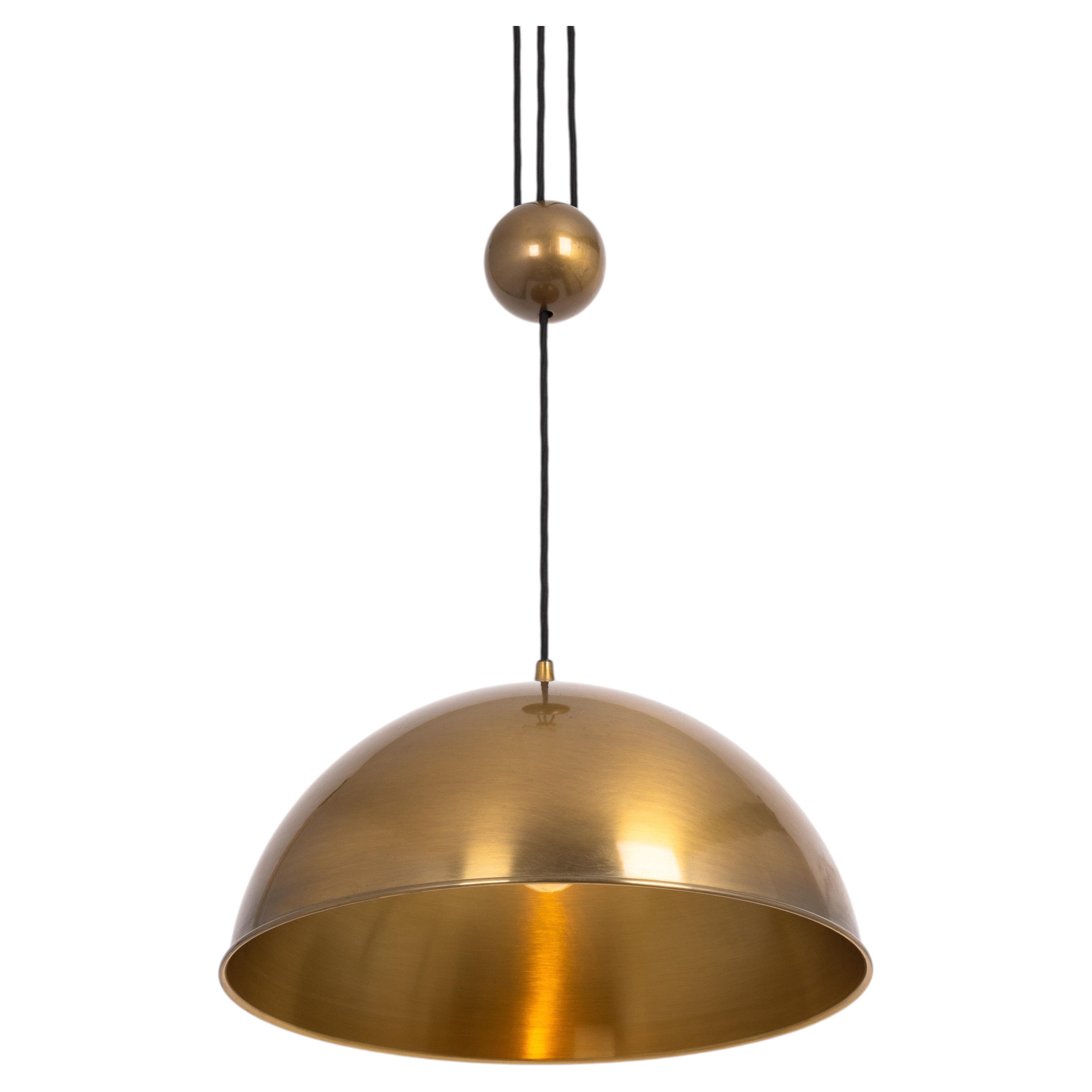 Adjustable Counterweight Dark Brass Pendant Posa by Florian Schulz, Germany