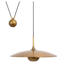 Adjustable Dark Brass Counterweight Pendant by Florian Schulz Onos 55 , Germany