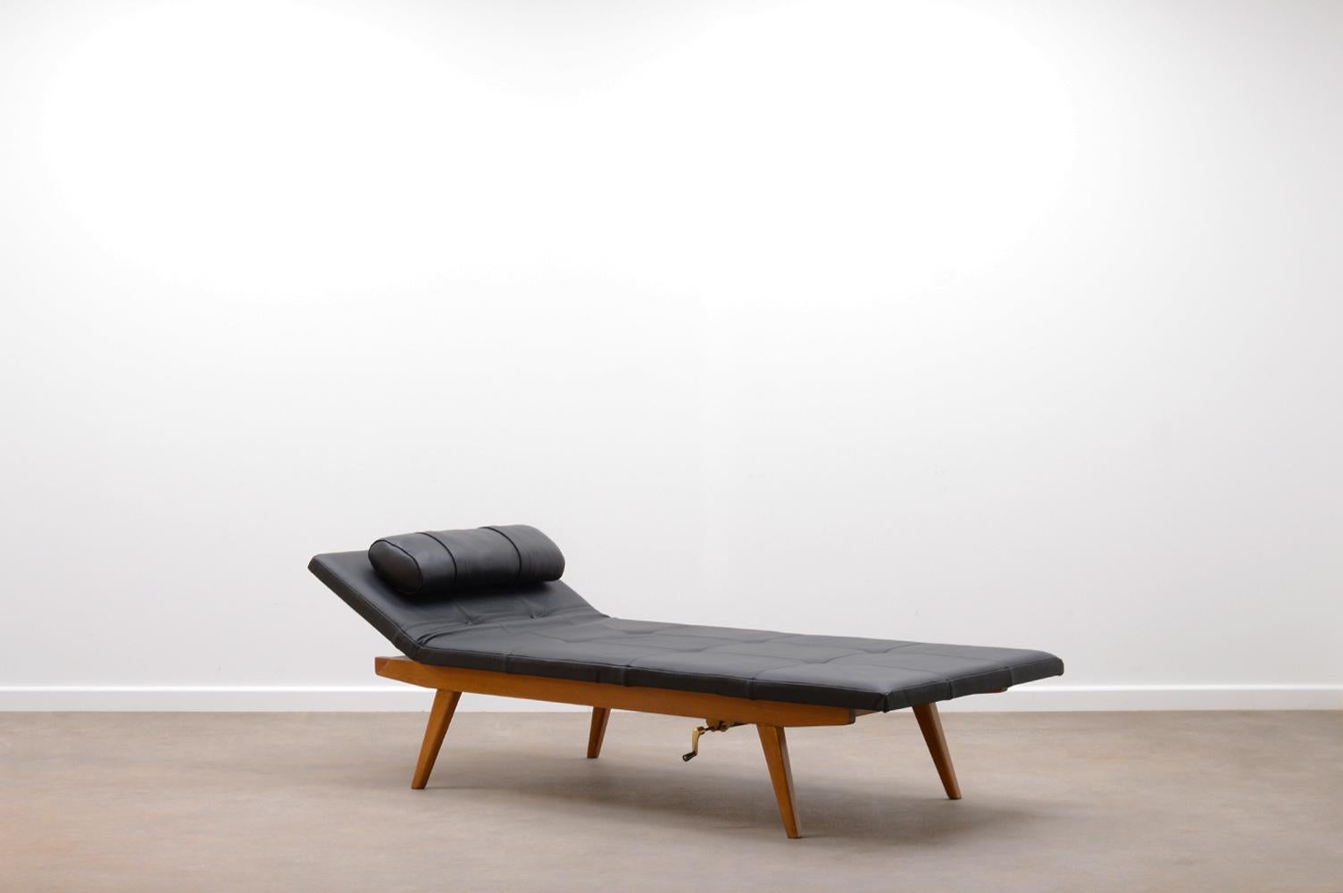Mid-Century Modern Adjustable Daybed by Adolf Wrenger for Lemgo, Germany 50s