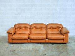 Adjustable De Sede Three Seater Leather Sofa Ds-101 Model 70s