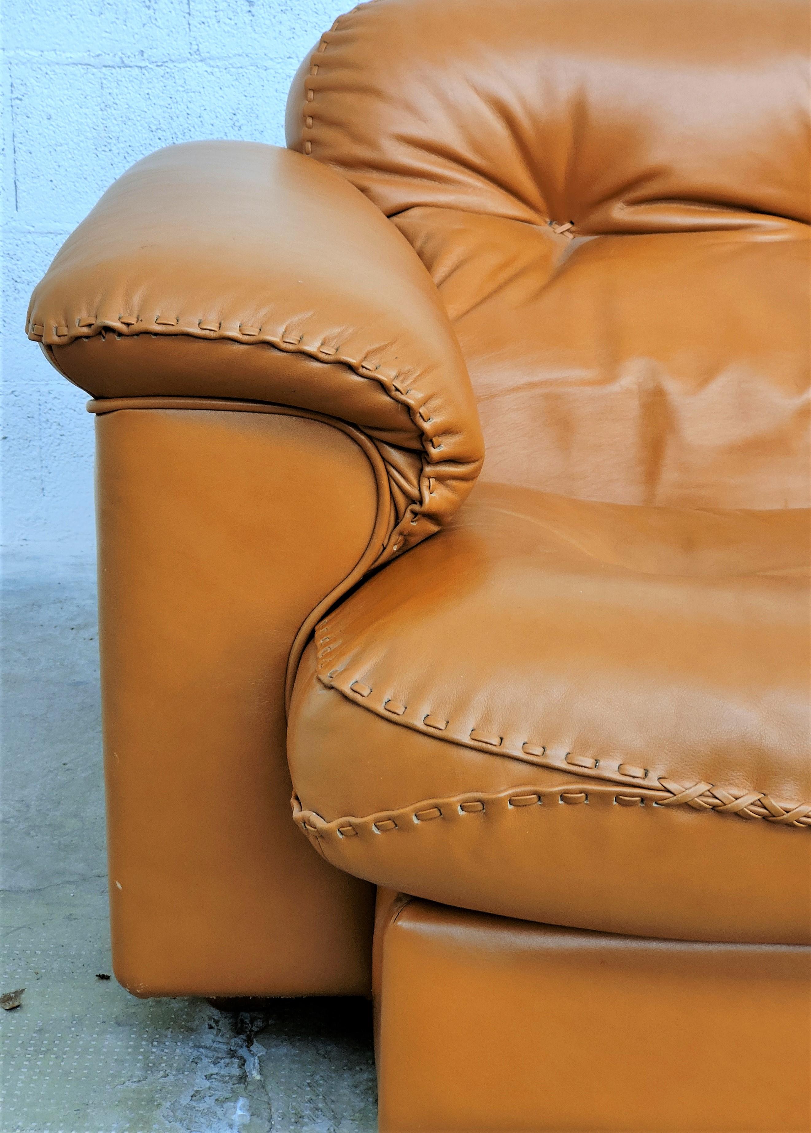 Adjustable De Sede Three Seater Leather Sofa Ds-101 Model 70s 1