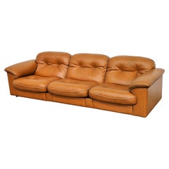 Adjustable De Sede Three Seater Leather Sofa Ds-101 Model 70s