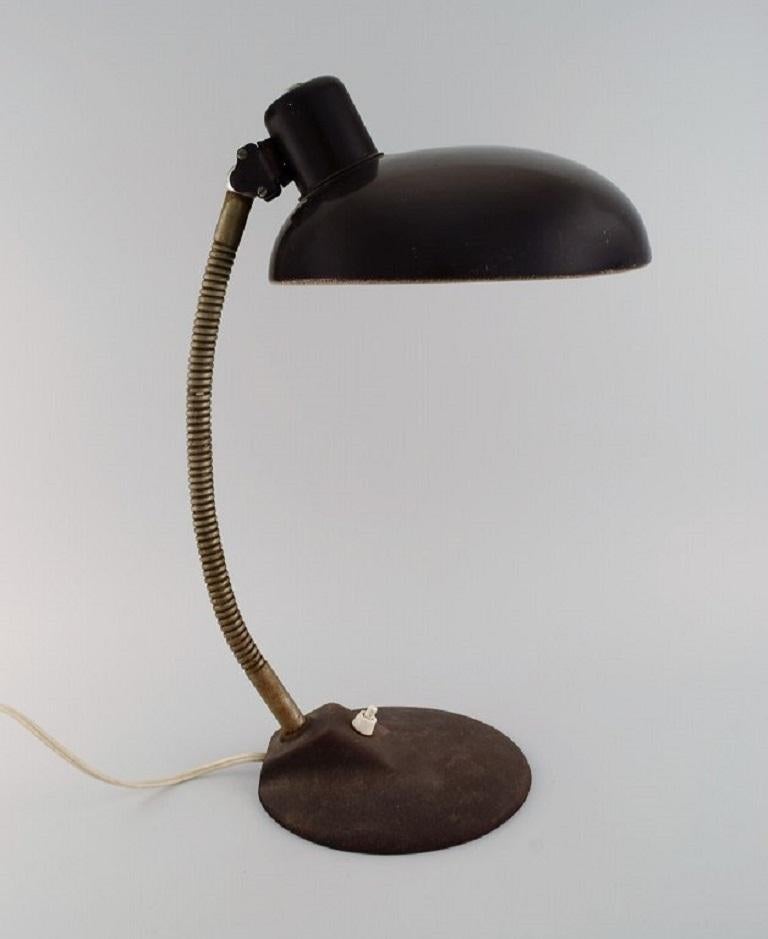 Metal Adjustable Designer Desk Lamp, Industrial Design, Mid-20th Century For Sale