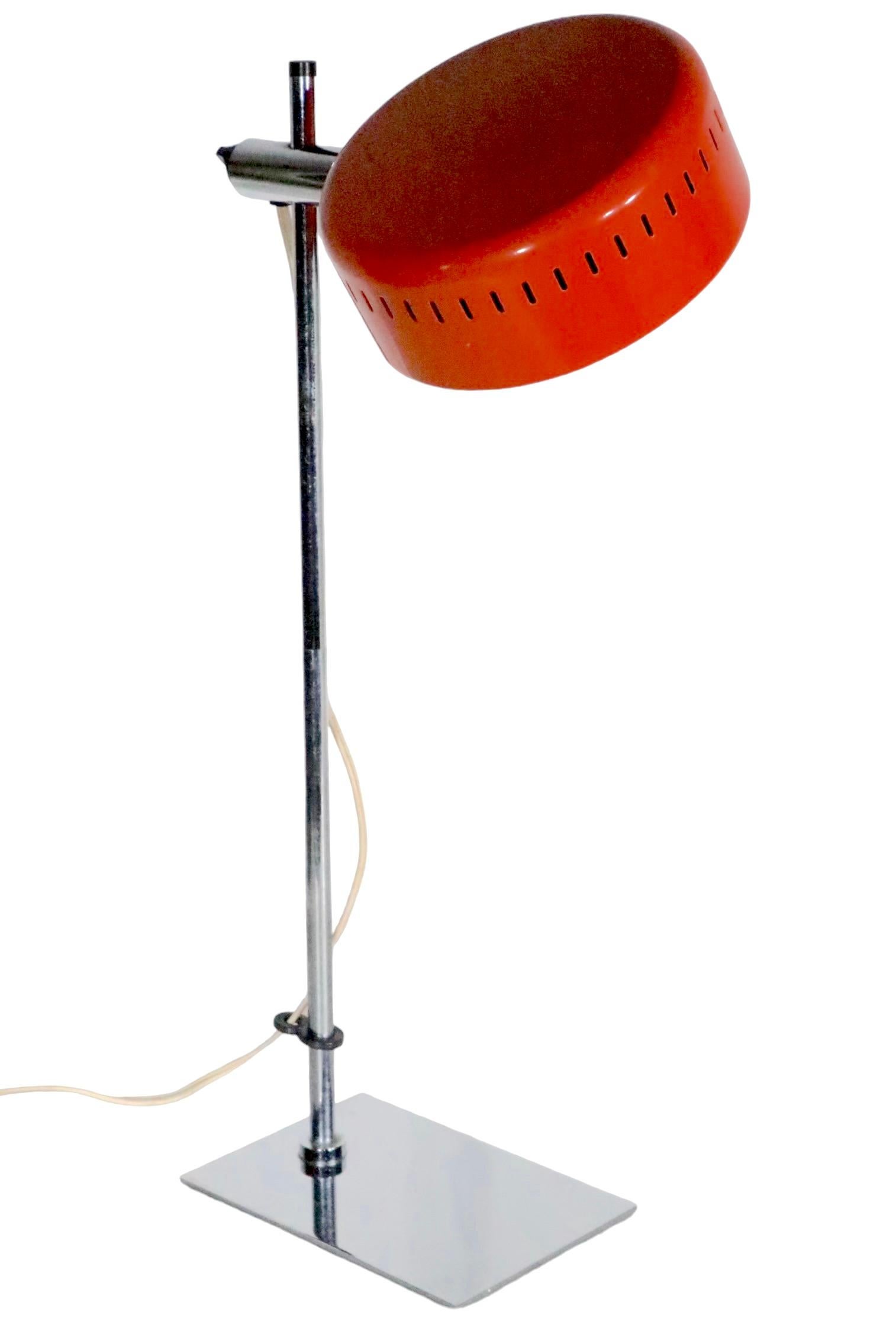 Metal Adjustable Desk Lamp Designed by Robert Sonneman for Nanbu-Lite Model NA-301