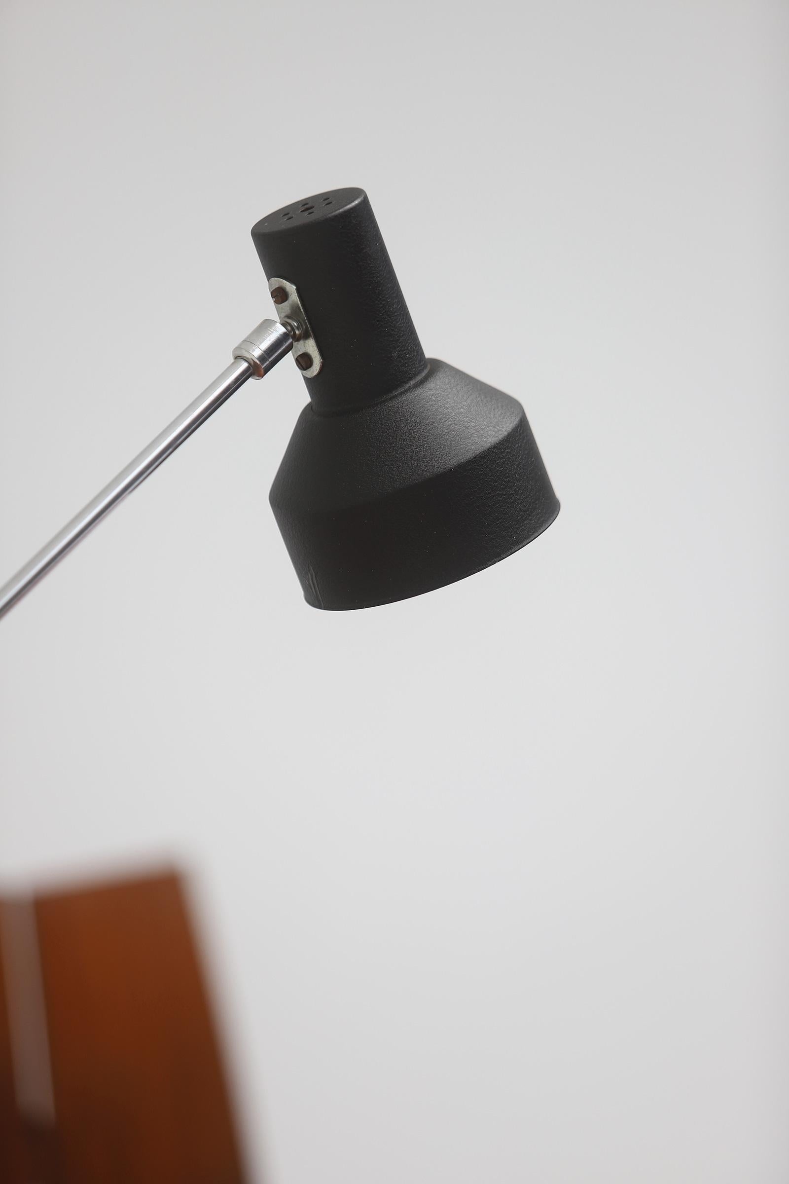 Mid-20th Century Mid-century adjustable black desk Lamp from the 1950s For Sale