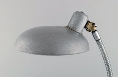 Adjustable Desk Lamp in Original Metallic Lacquer, Industrial Design, Mid 20th C