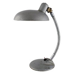 Adjustable Desk Lamp in Original Metallic Lacquer, Industrial Design, Mid 20th C