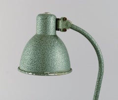Adjustable Desk Lamp in Original Mint Green Lacquer, Industrial Design