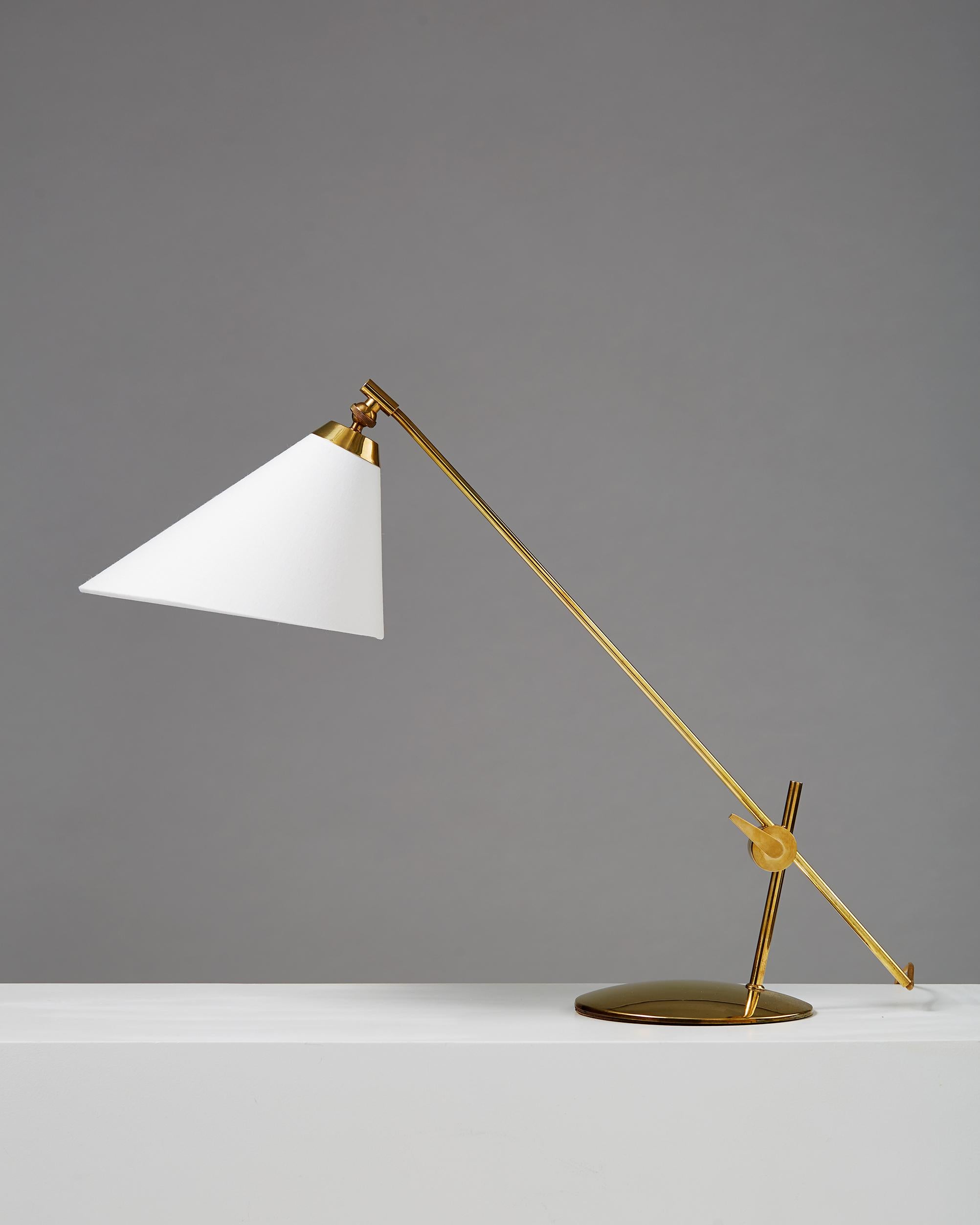 Scandinavian Modern Adjustable Desk or Table Lamp Model THV-375 by Poul Dinesen, Denmark, 1950s