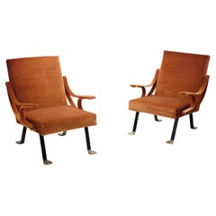 Adjustable "Digamma" Armchairs by Ignazio Gardella for Gavina, Italy 1960s Adjustable "Digamma" Armchairs by Ignazio Gardella for Gavina, Italy 1960s