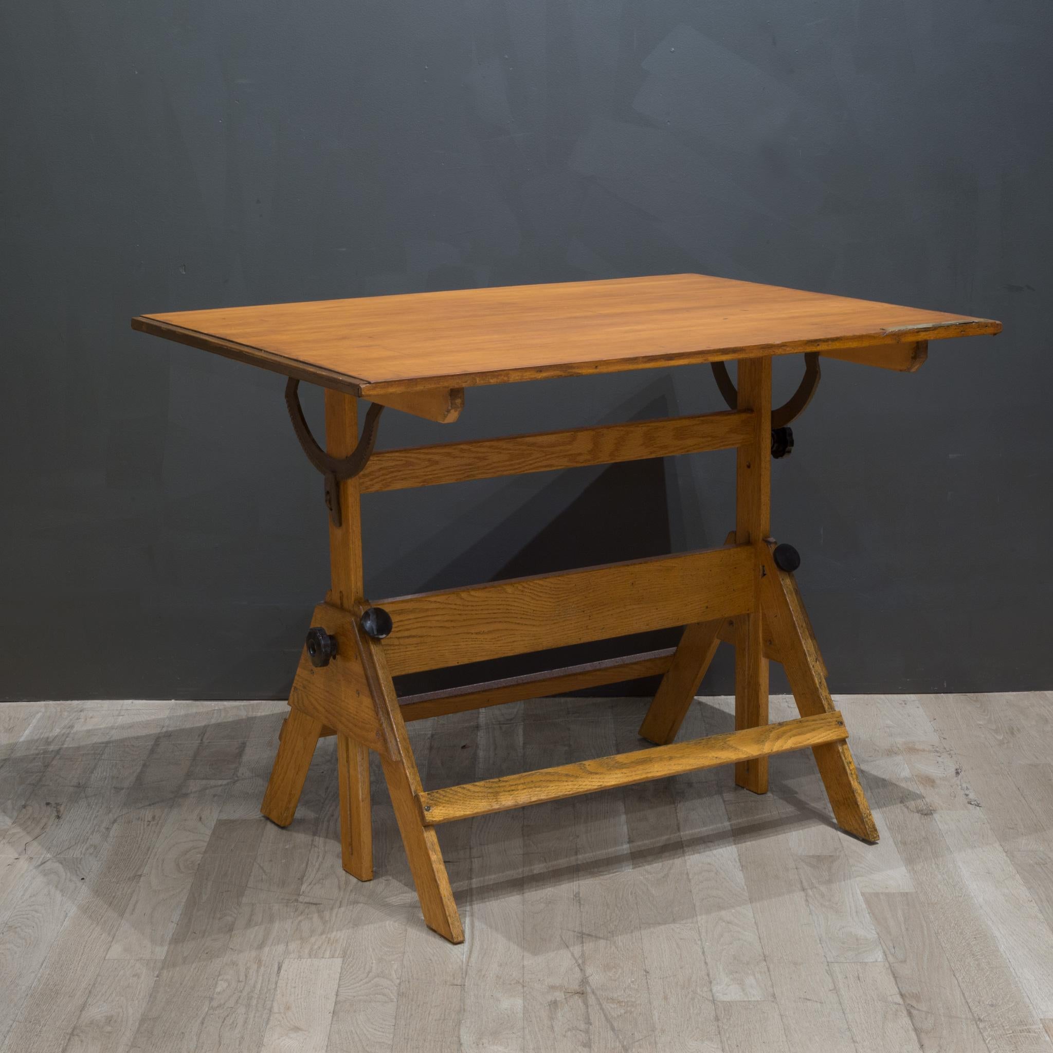 Adjustable Dining / Desk Drafting Table, C.1950-1960 2
