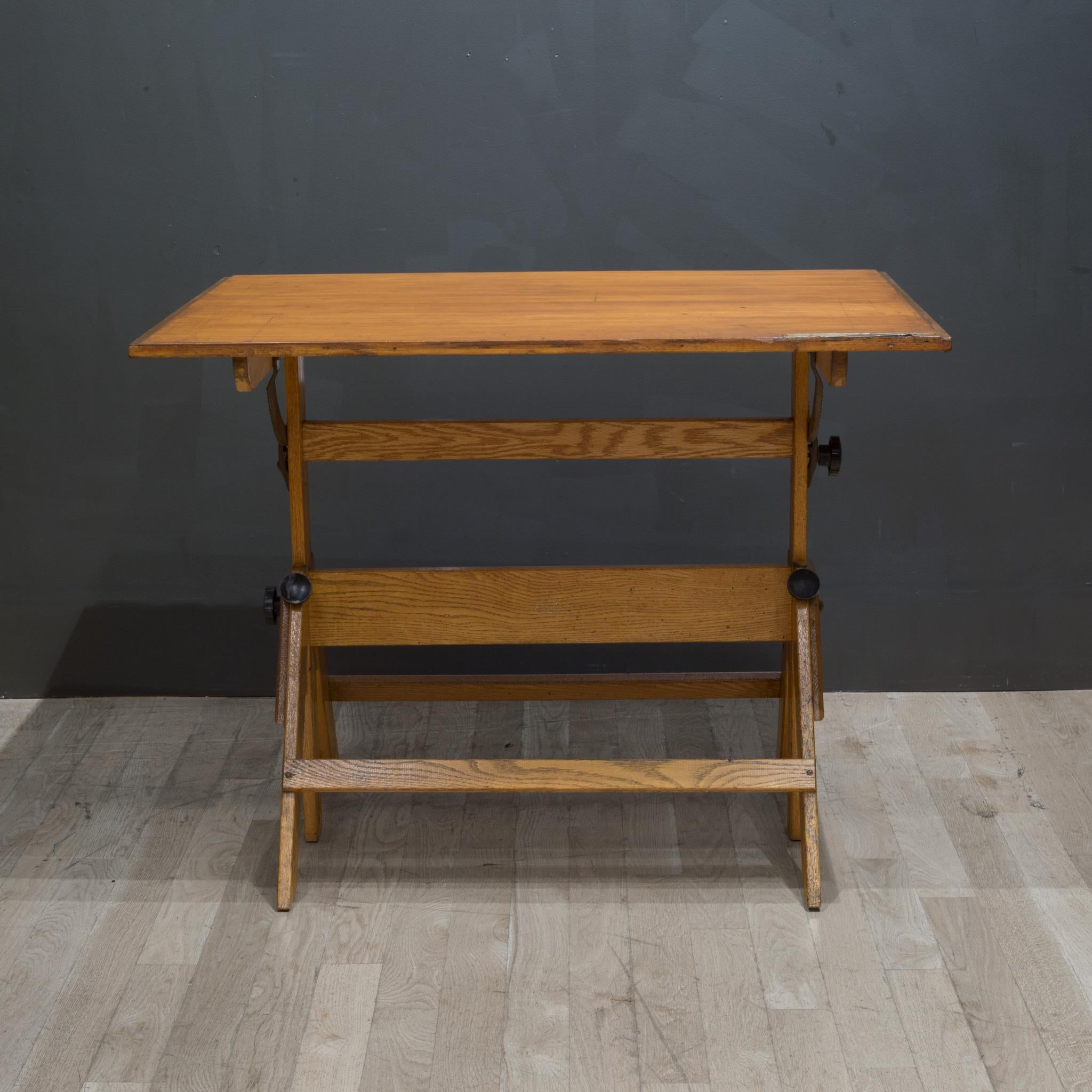 Adjustable Dining / Desk Drafting Table, C.1950-1960 In Good Condition In San Francisco, CA