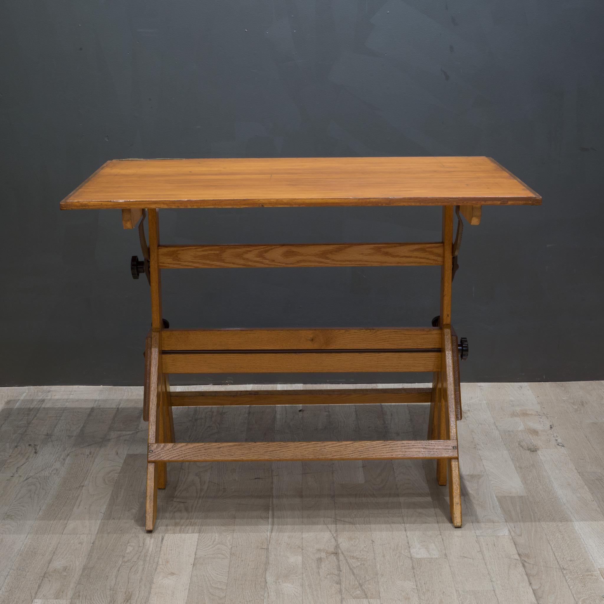 Steel Adjustable Dining / Desk Drafting Table, C.1950-1960