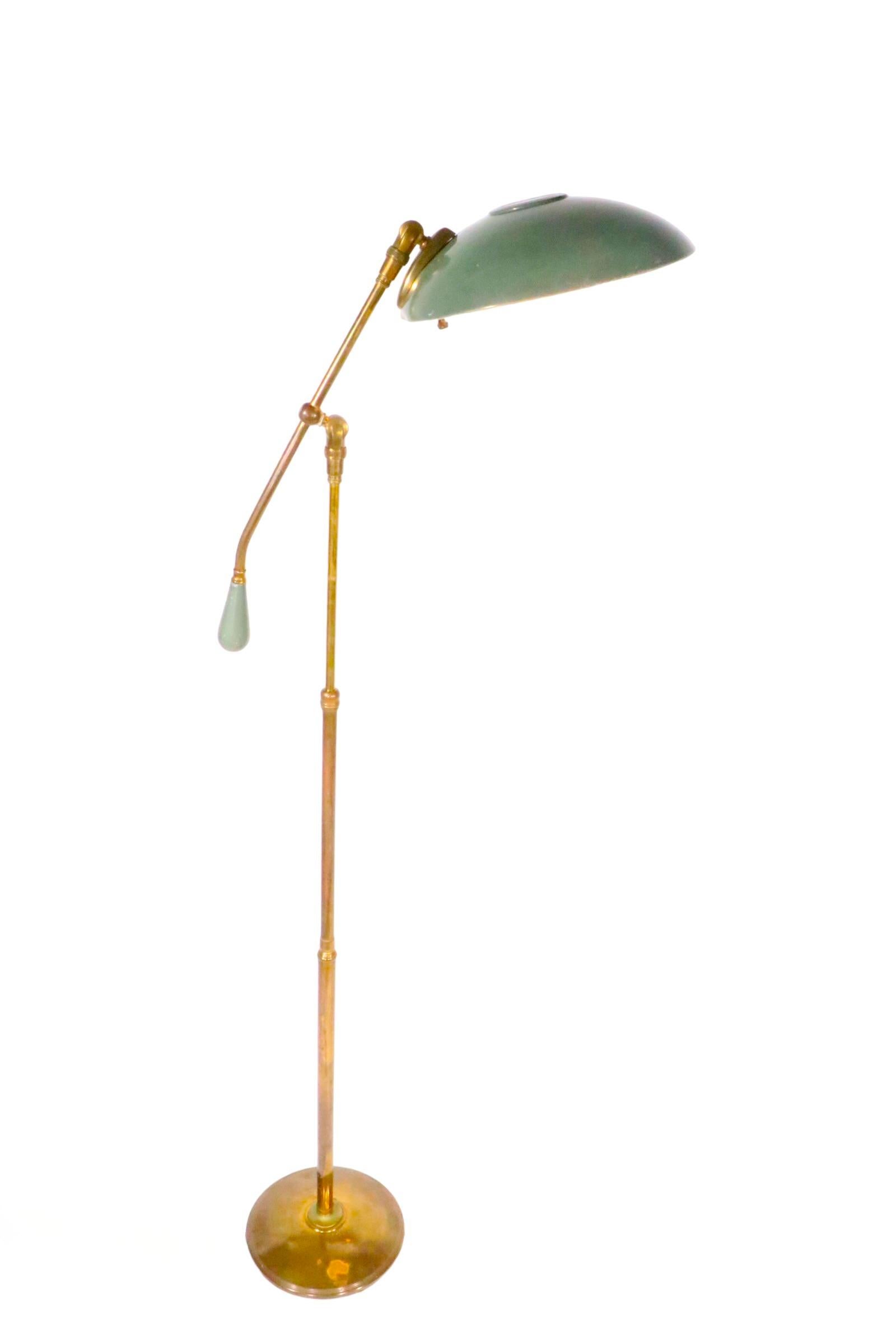 Adjustable Disk Shade Floor Lamp by Thurston for Lightolier, circa 1950/1960s 6
