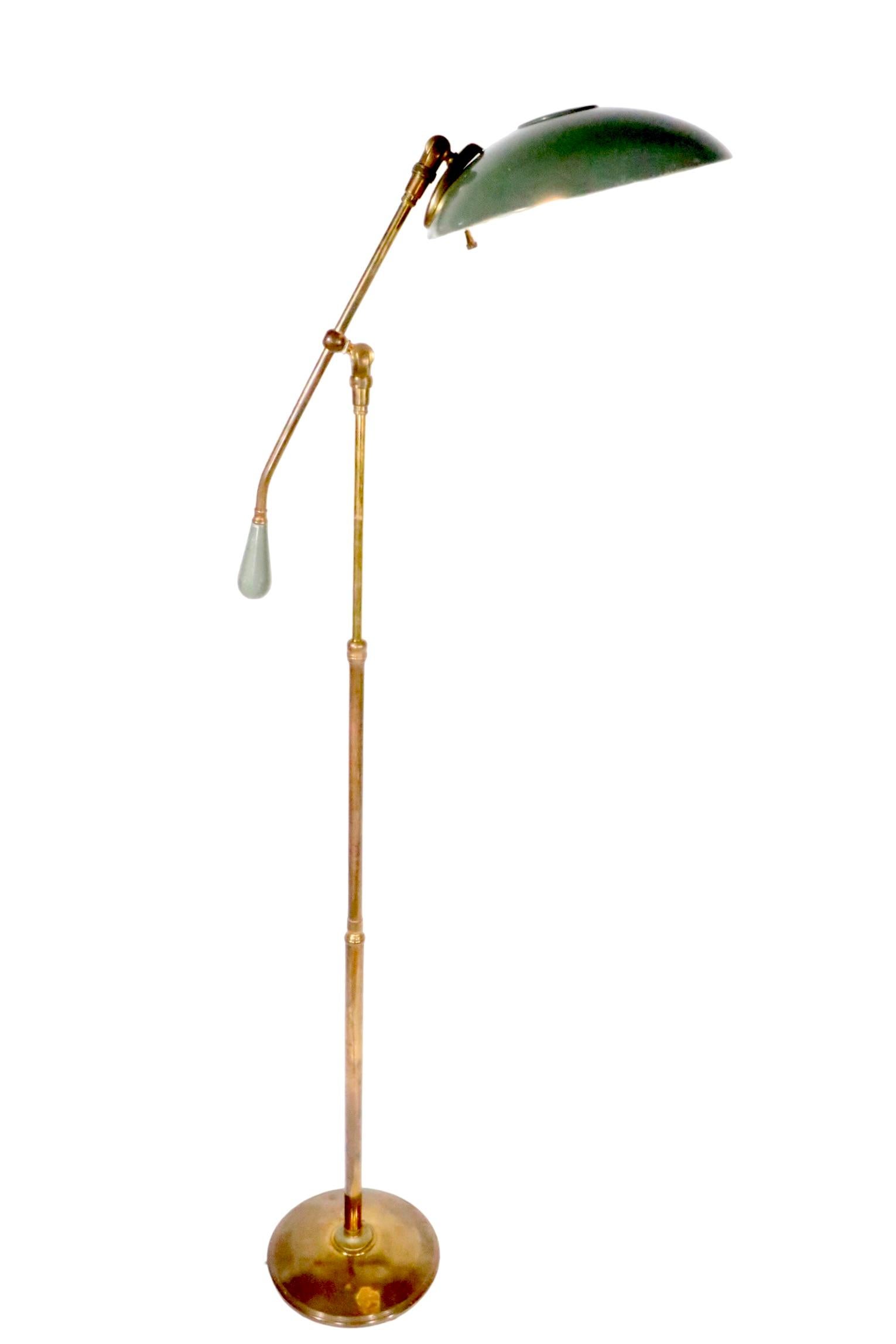 Adjustable Disk Shade Floor Lamp by Thurston for Lightolier, circa 1950/1960s 7