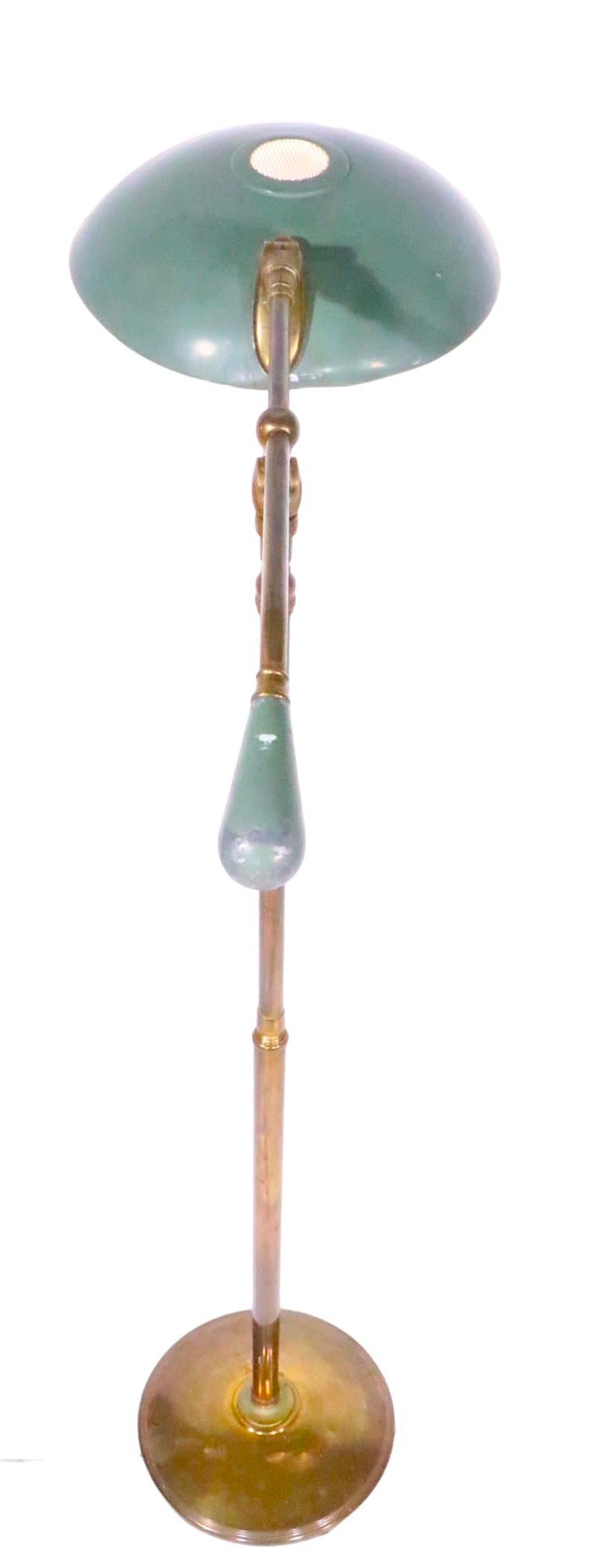 Adjustable Disk Shade Floor Lamp by Thurston for Lightolier, circa 1950/1960s 8