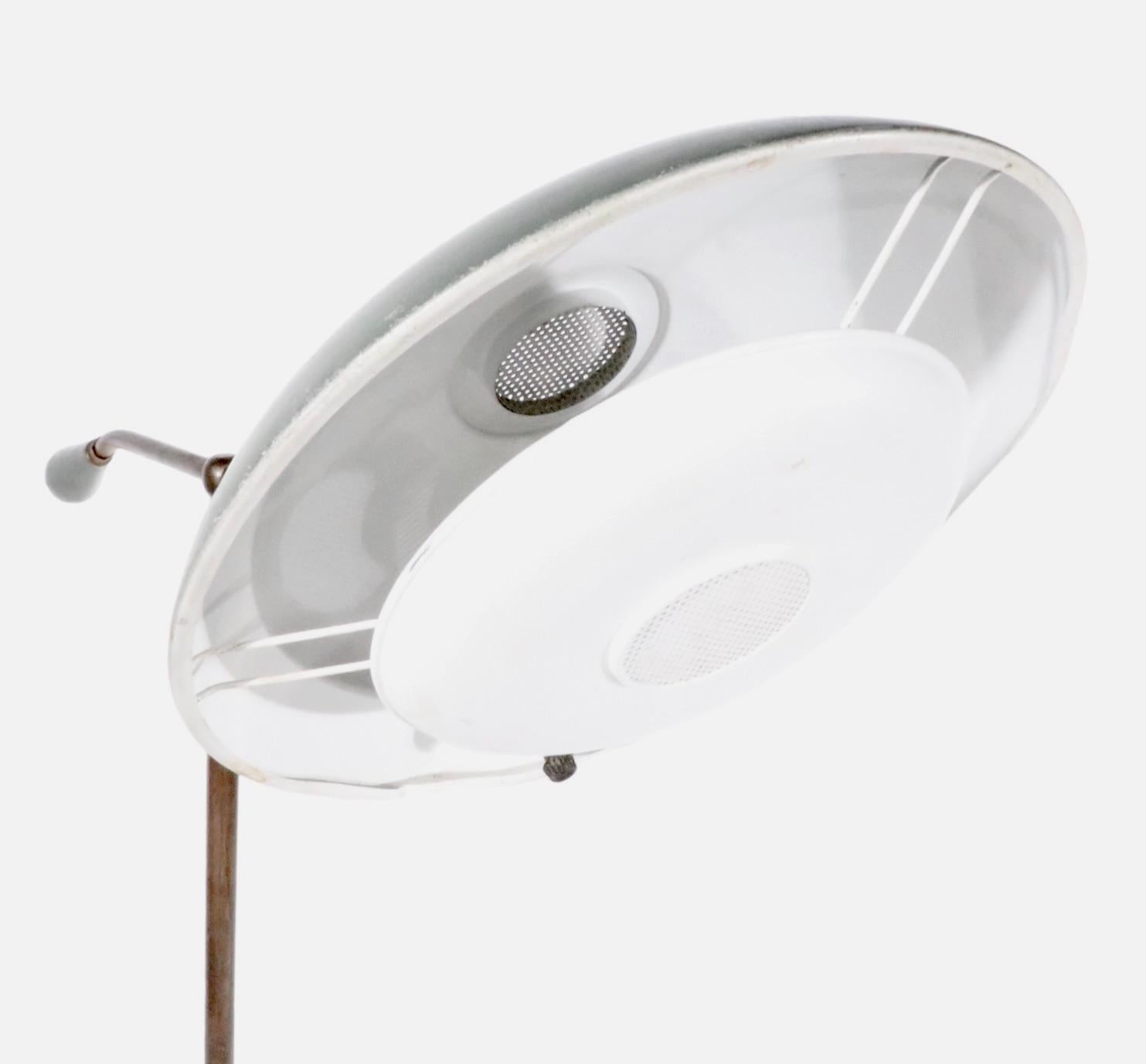 20th Century Adjustable Disk Shade Floor Lamp by Thurston for Lightolier, circa 1950/1960s