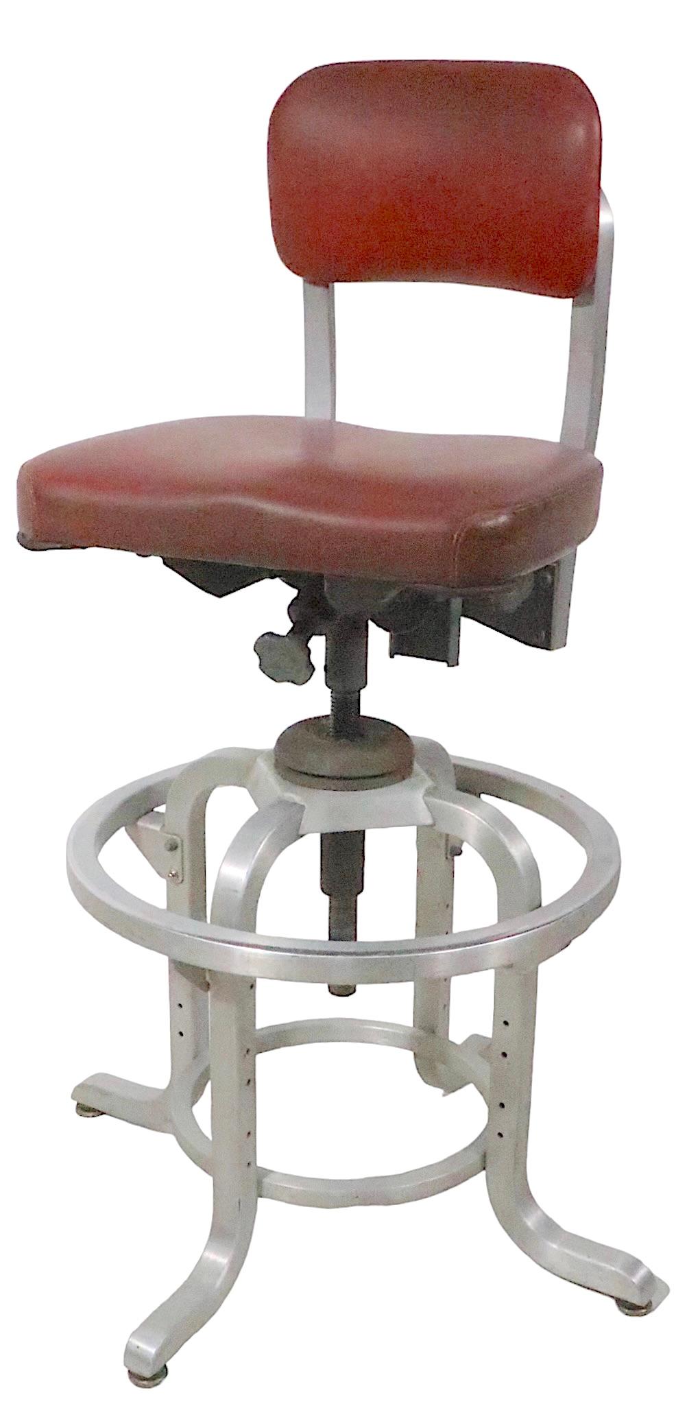 Adjustable Drafting Stool by General Fireproofing GoodForm  For Sale 11