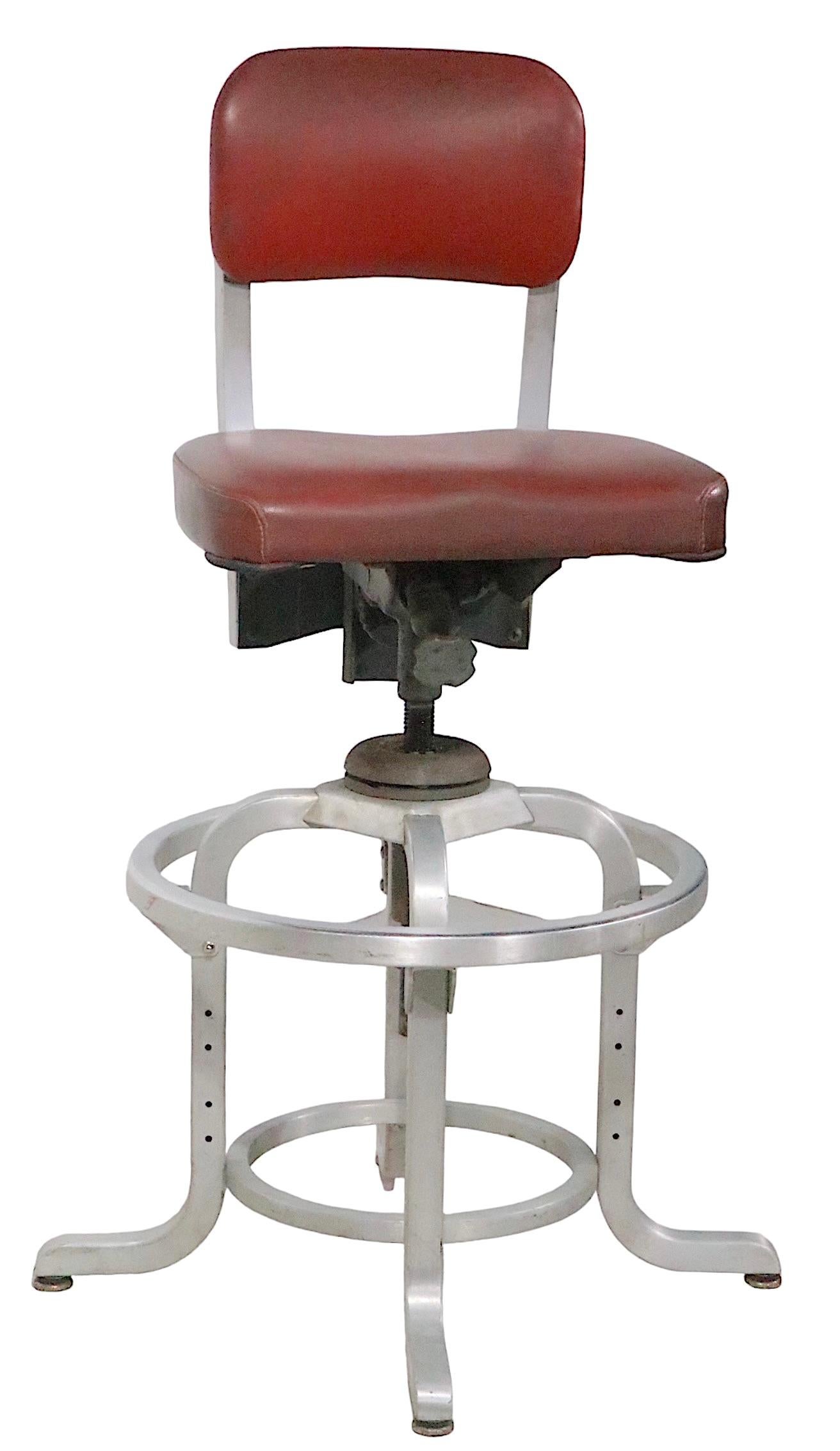 Adjustable Drafting Stool by General Fireproofing GoodForm  For Sale 12