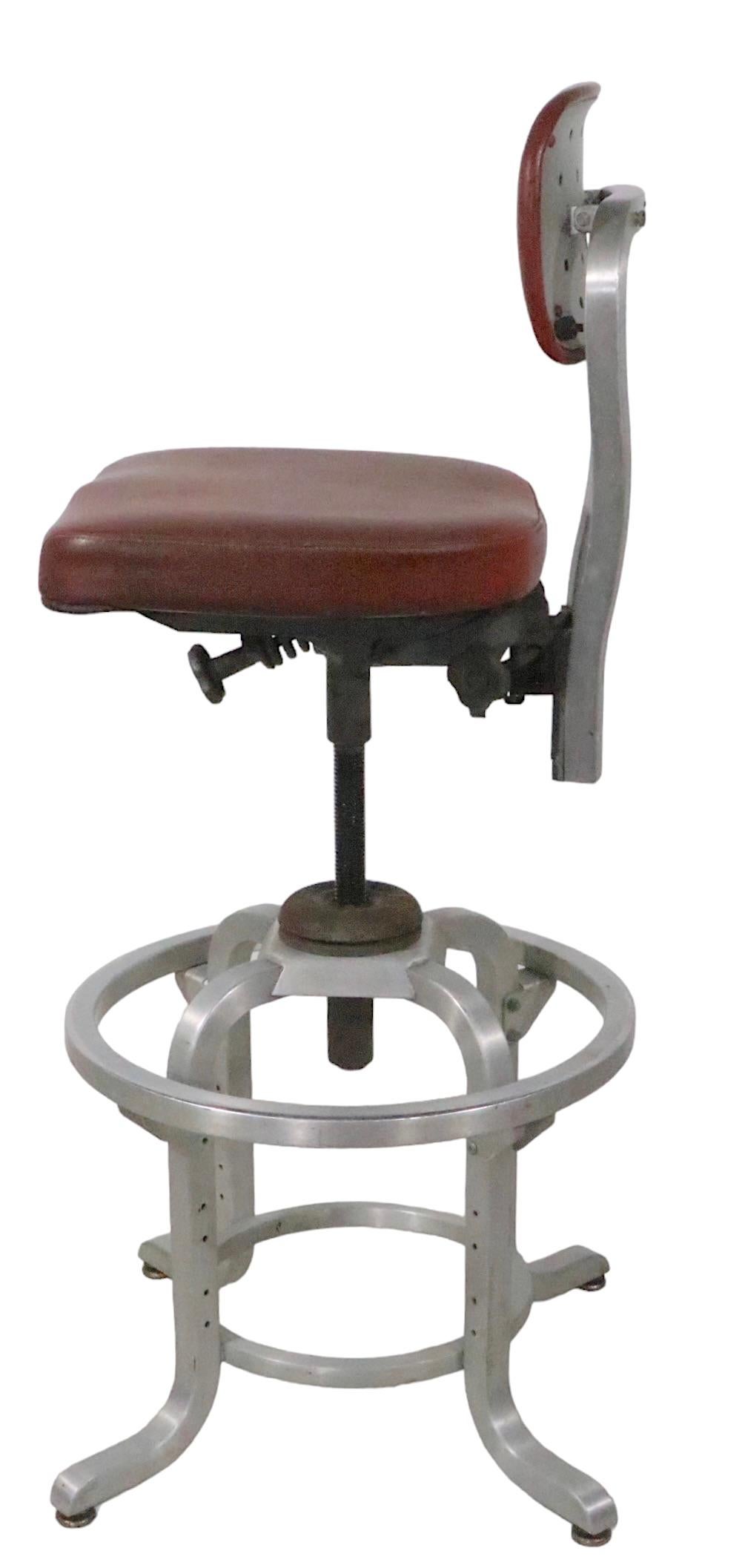 American Adjustable Drafting Stool by General Fireproofing GoodForm  For Sale