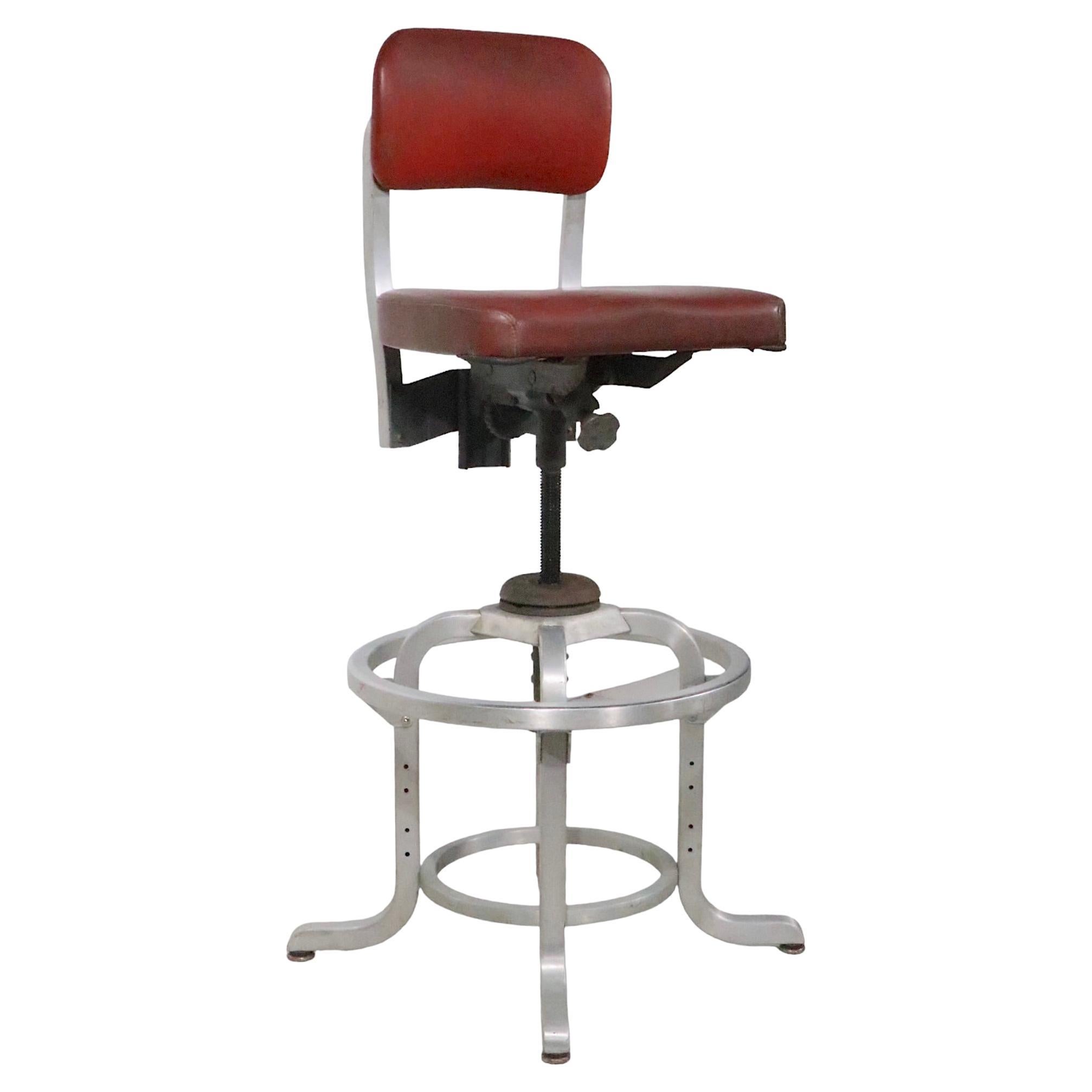 Adjustable Drafting Stool by General Fireproofing GoodForm  For Sale