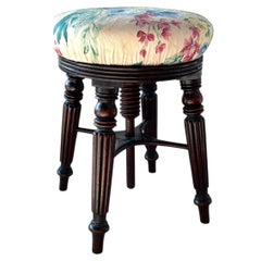 Adjustable English Mahogany Stool