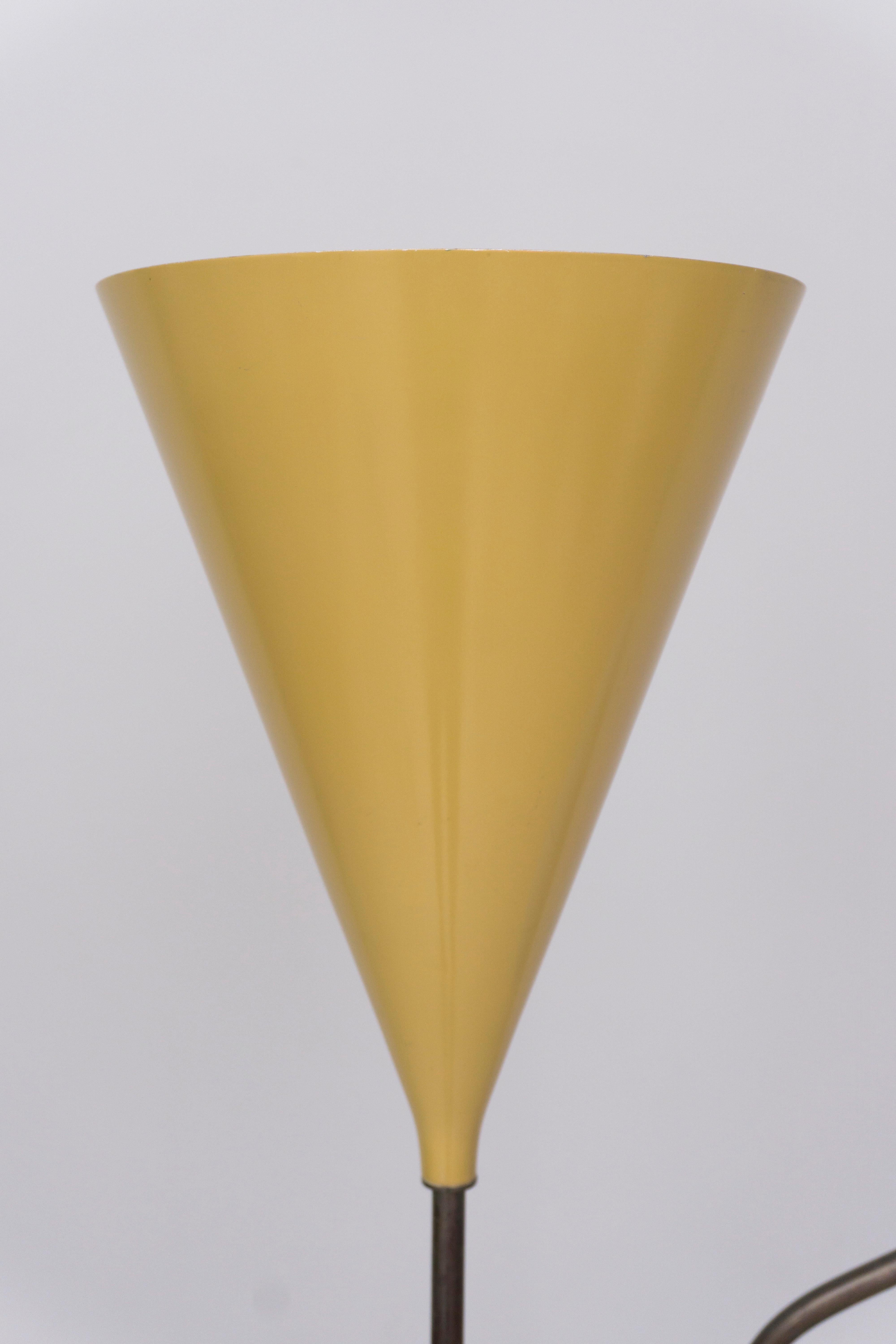 Lacquered Adjustable Floor Lamp, Brass, Aluminum by Giuseppe Ostuni / O-Luce, 1955 For Sale