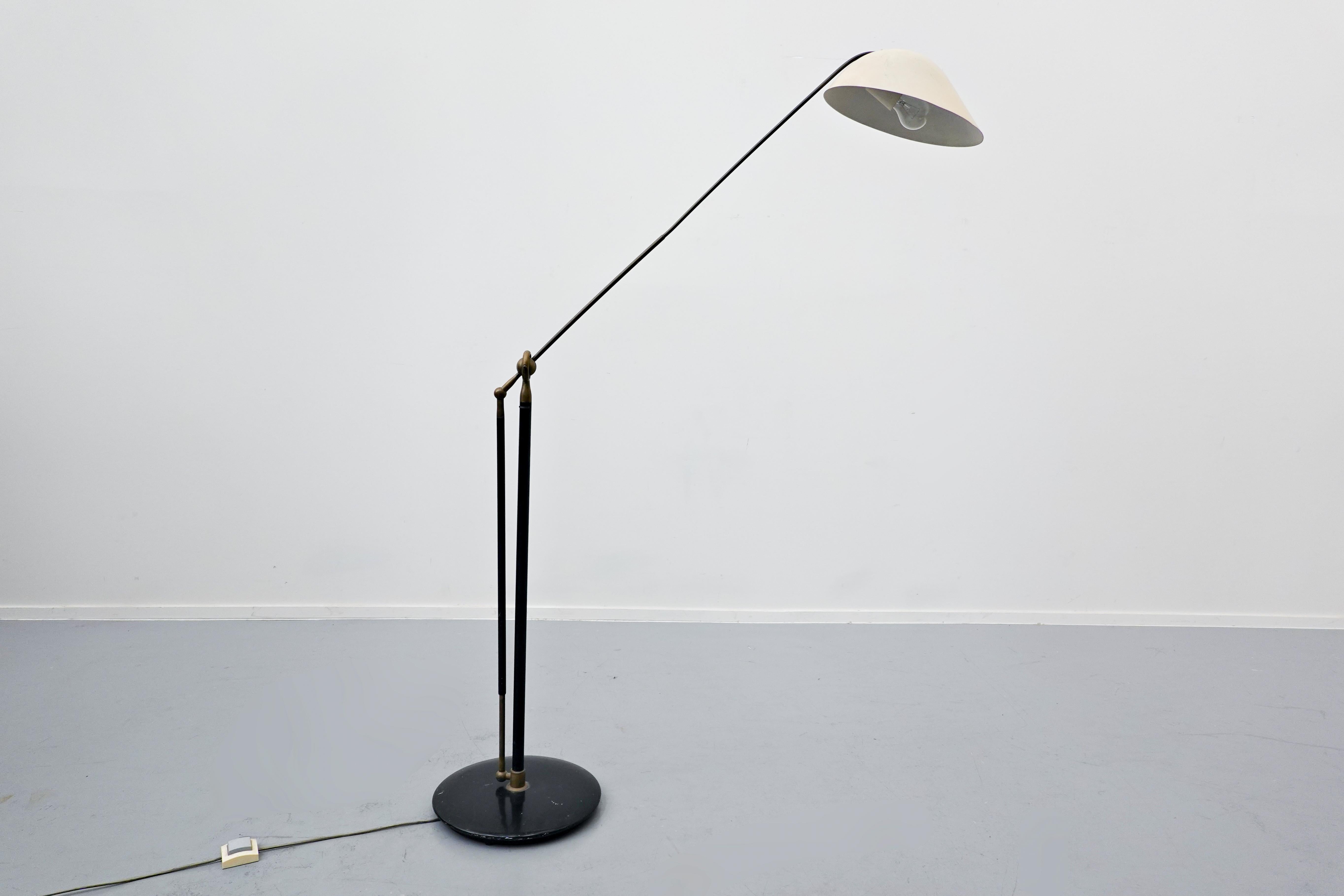 Mid-Century Modern Adjustable Floor Lamp, Angelo Lelli, Arredoluce, Italy, 1955 9