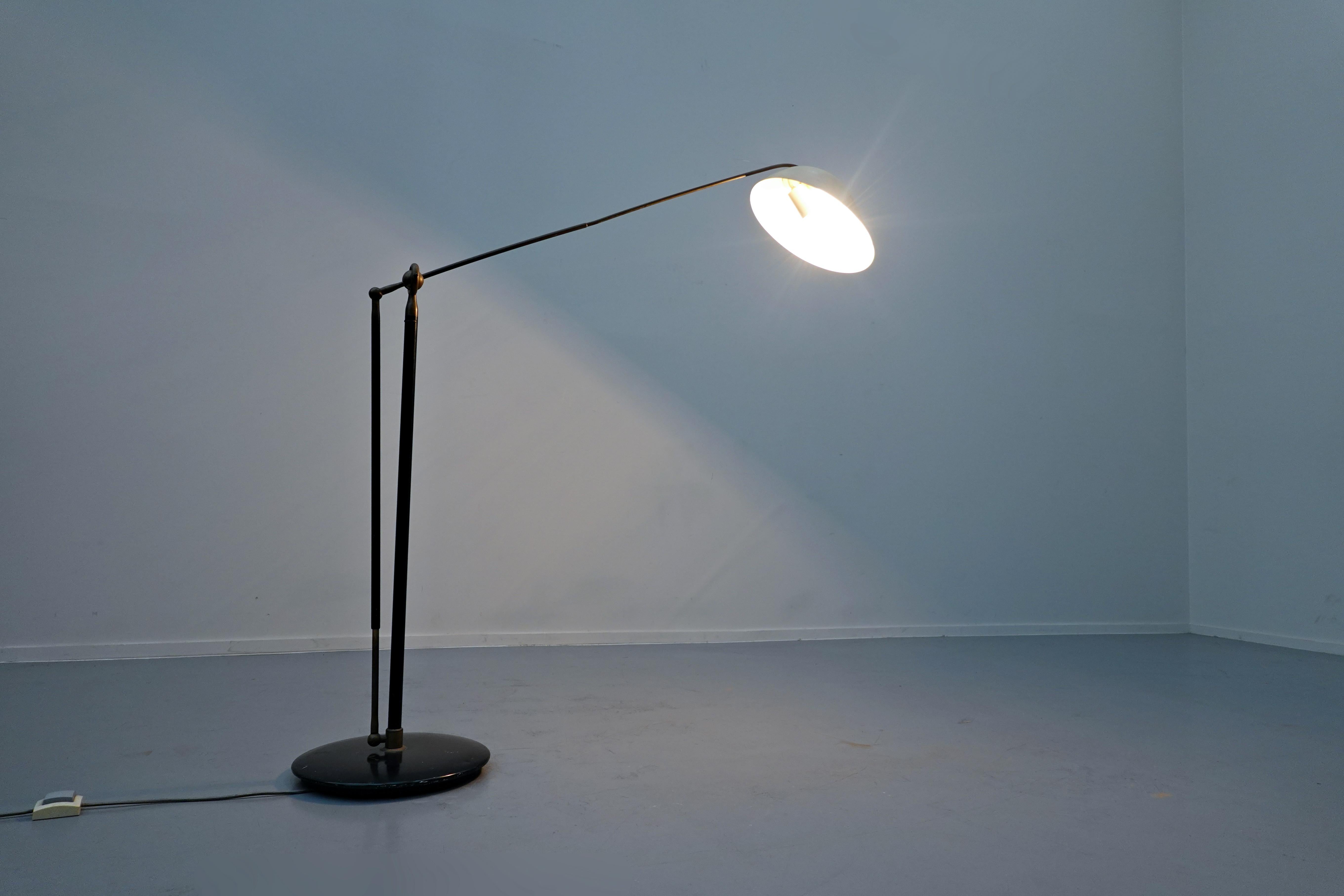 Mid-Century Modern Adjustable Floor Lamp, Angelo Lelli, Arredoluce, Italy, 1955 2