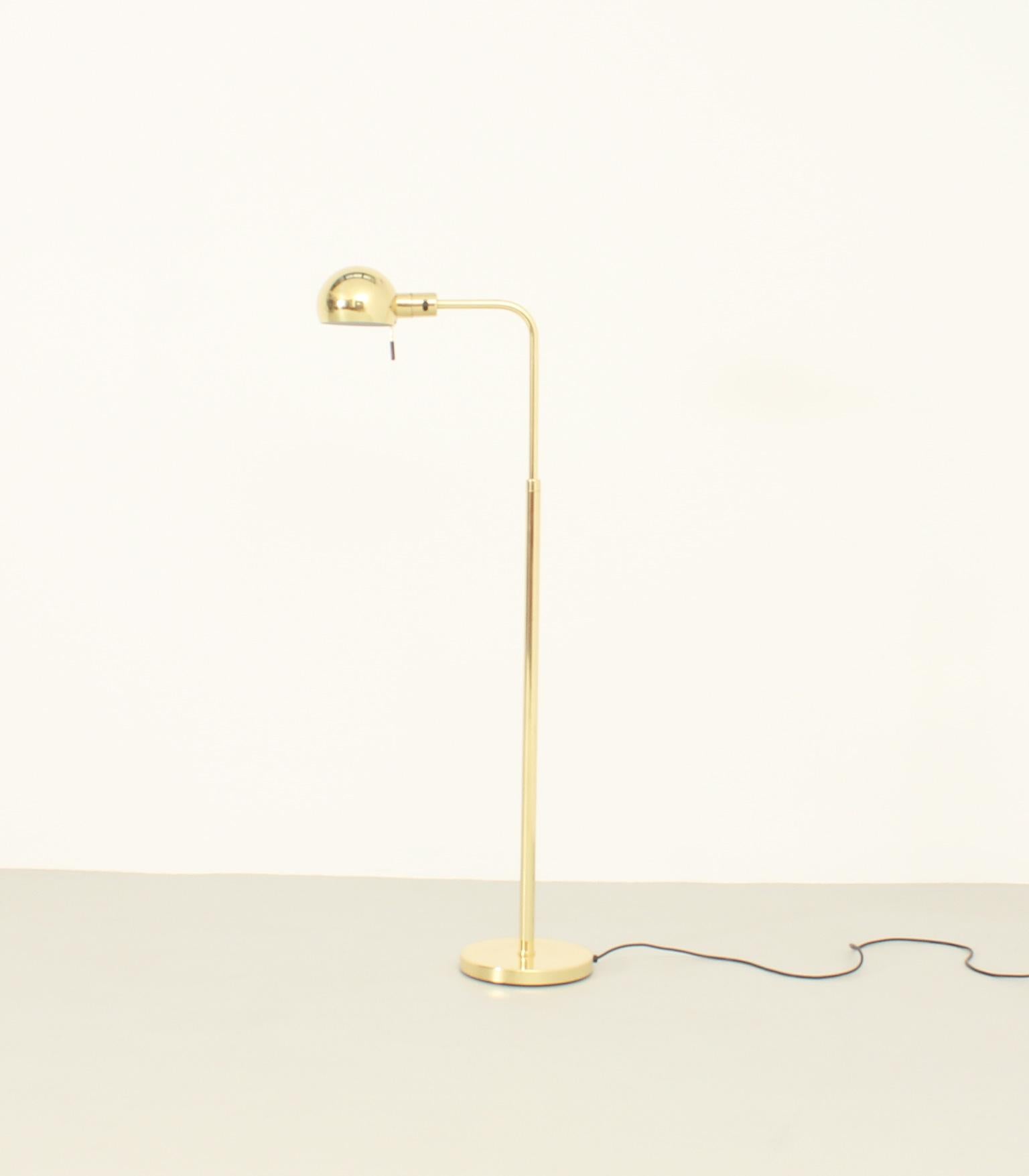 Late 20th Century Adjustable Floor Lamp by George Hansen for Metalarte, Spain For Sale