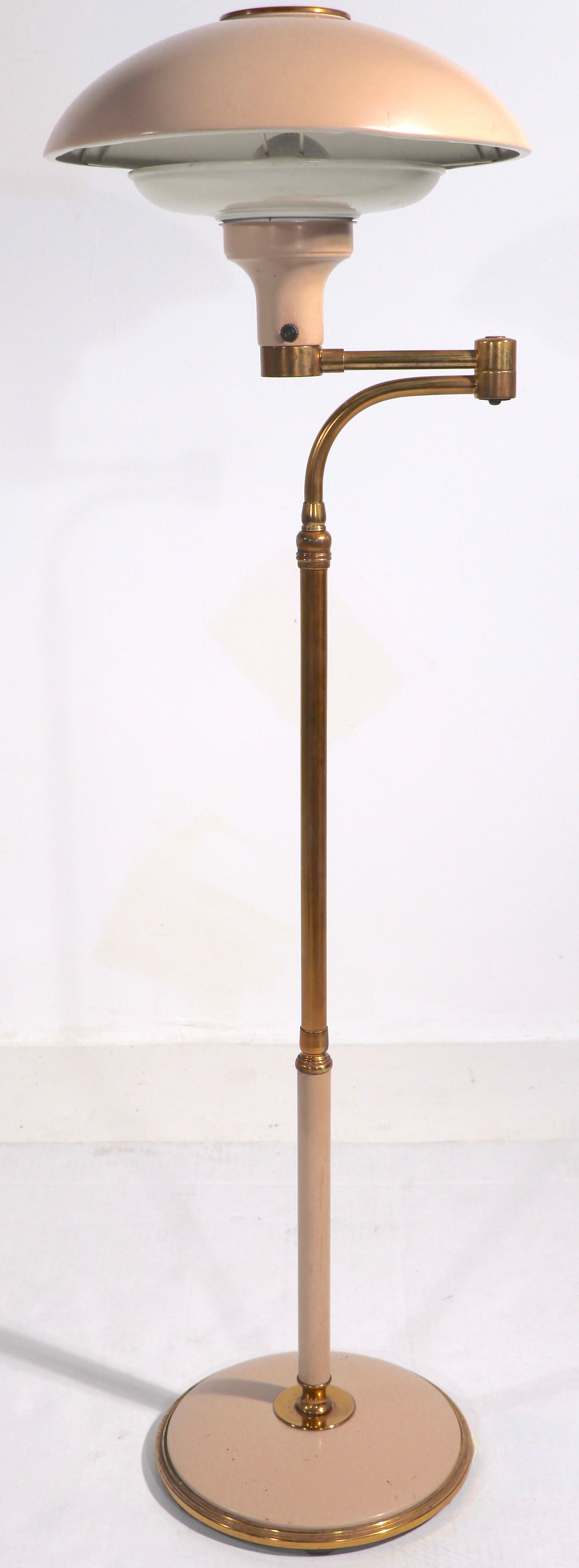 Adjustable Floor Lamp by Gerald Thurston for Lightolier For Sale 2