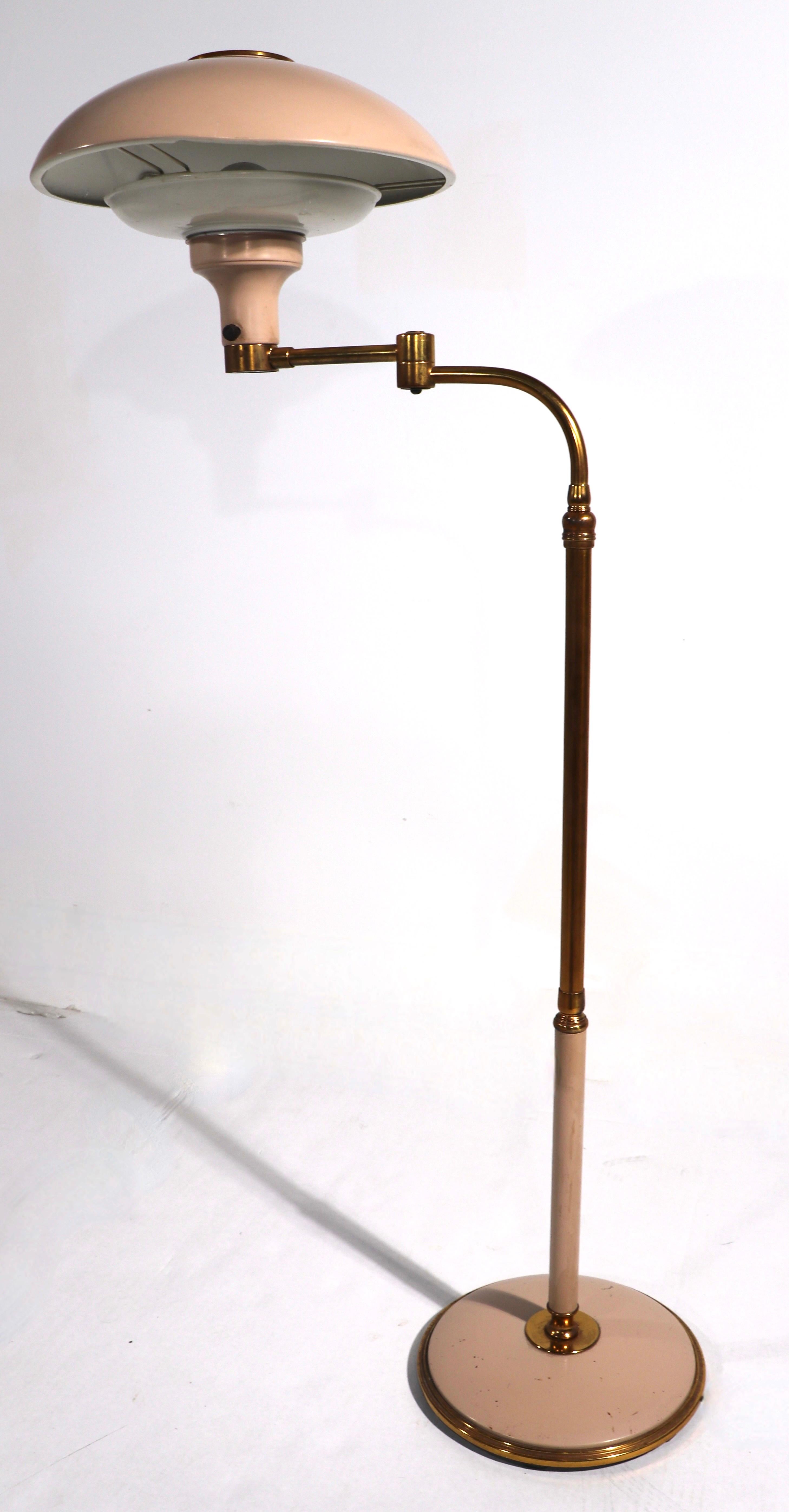 Adjustable Floor Lamp by Gerald Thurston for Lightolier For Sale 3