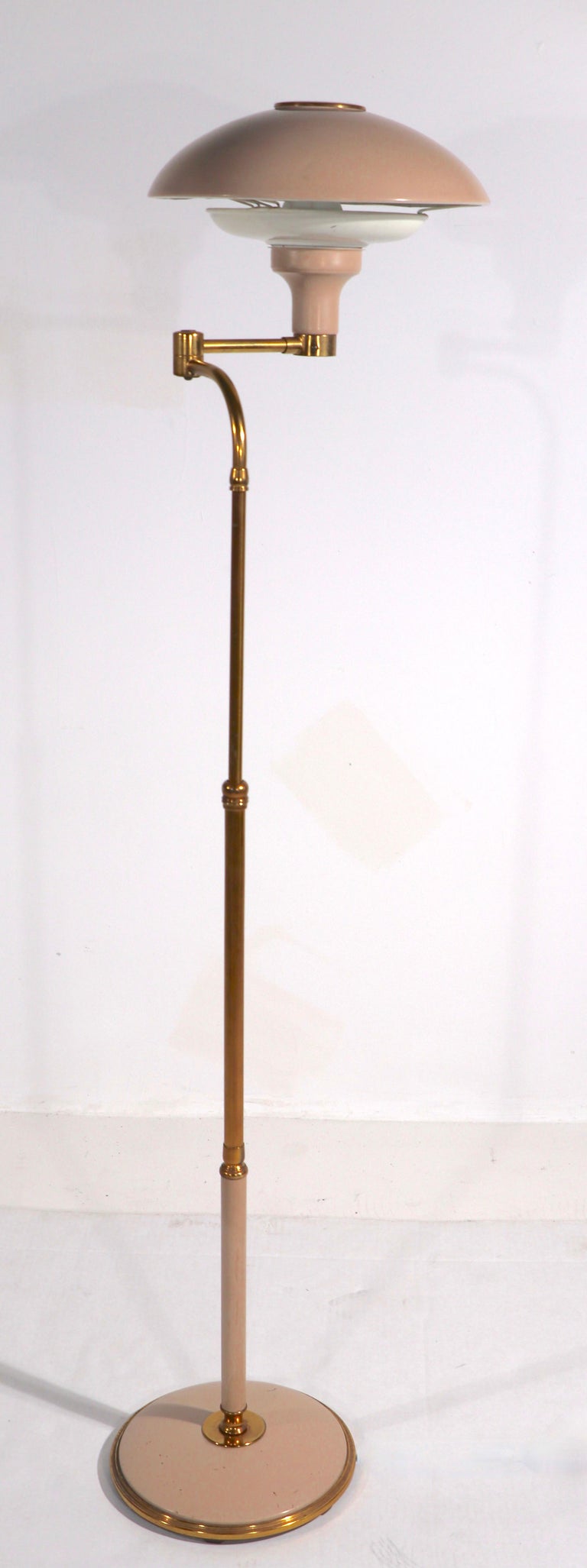 Mid-Century Modern Adjustable Floor Lamp by Gerald Thurston for Lightolier For Sale