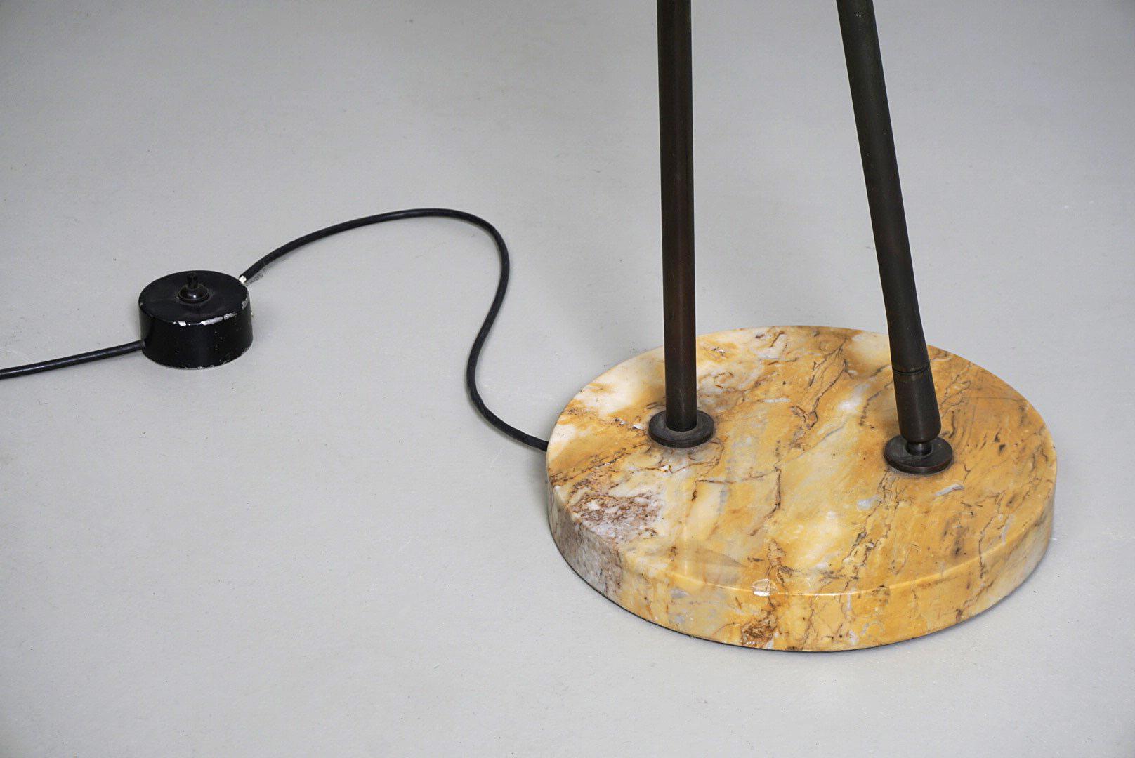 Lacquered Adjustable Floor Lamp, by Giuseppe Ostuni / O-Luce, 1955 For Sale
