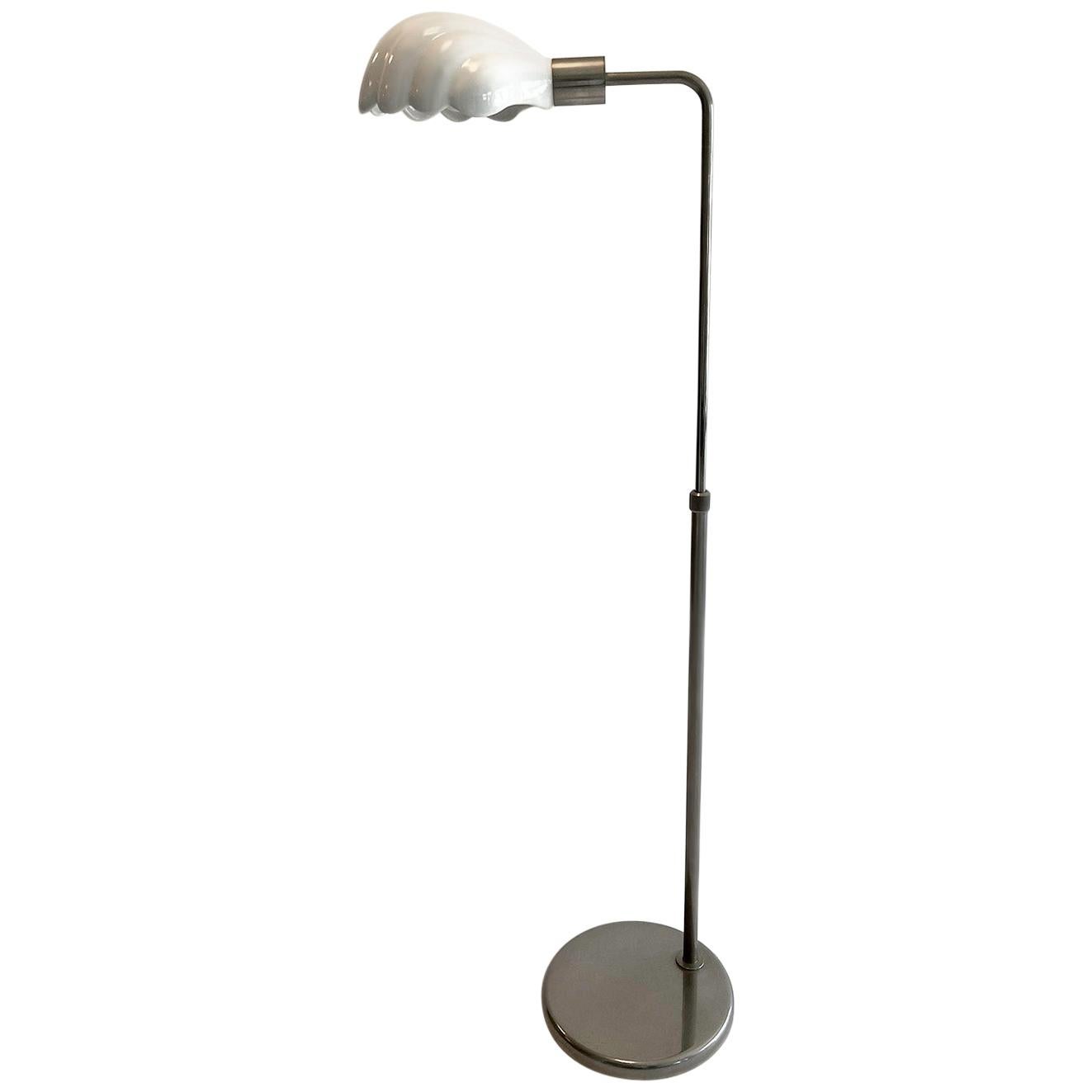Adjustable Floor Lamp by Tommaso Barbi 1970s Brushed Steel Modern