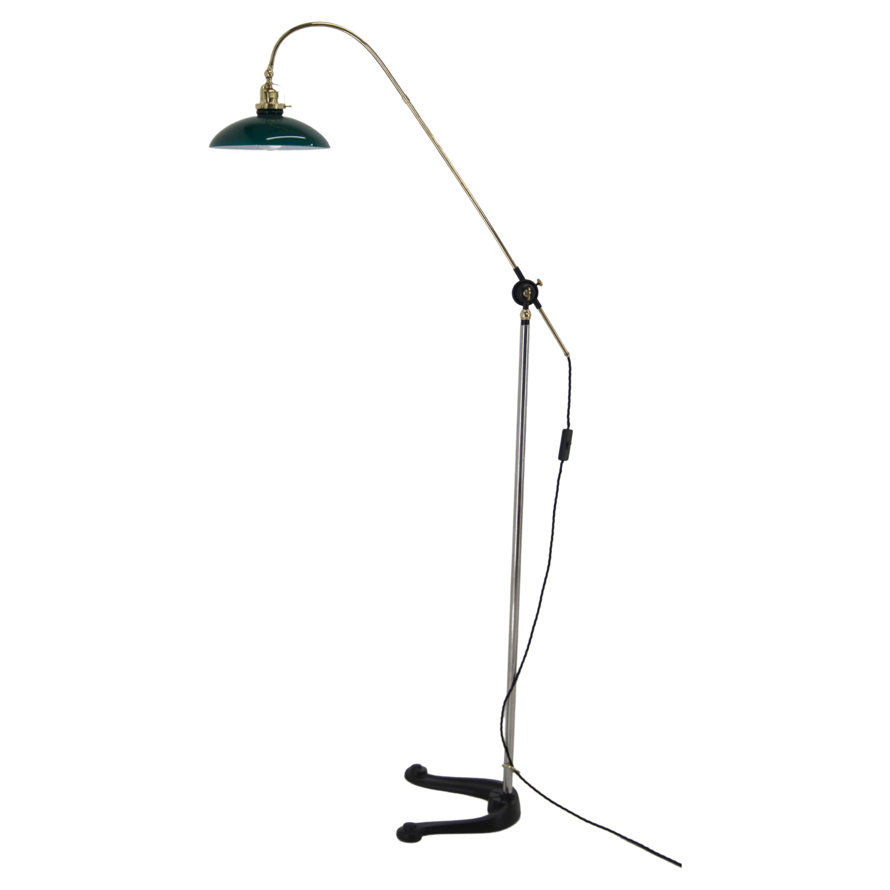Adjustable Floor Lamp, Denmark, 1940s For Sale