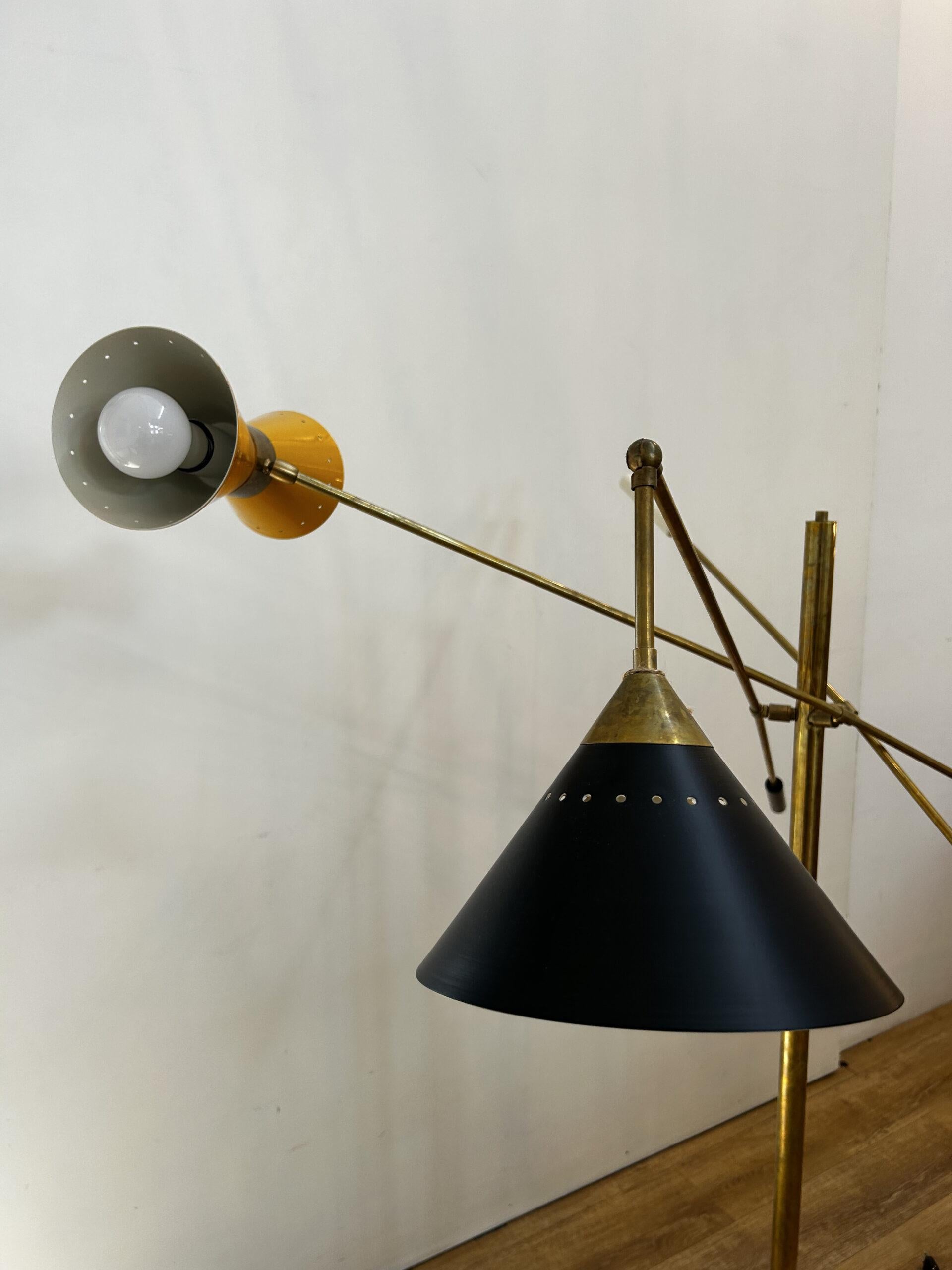 Adjustable floor lamp, Denmark 1960s in vendita 5