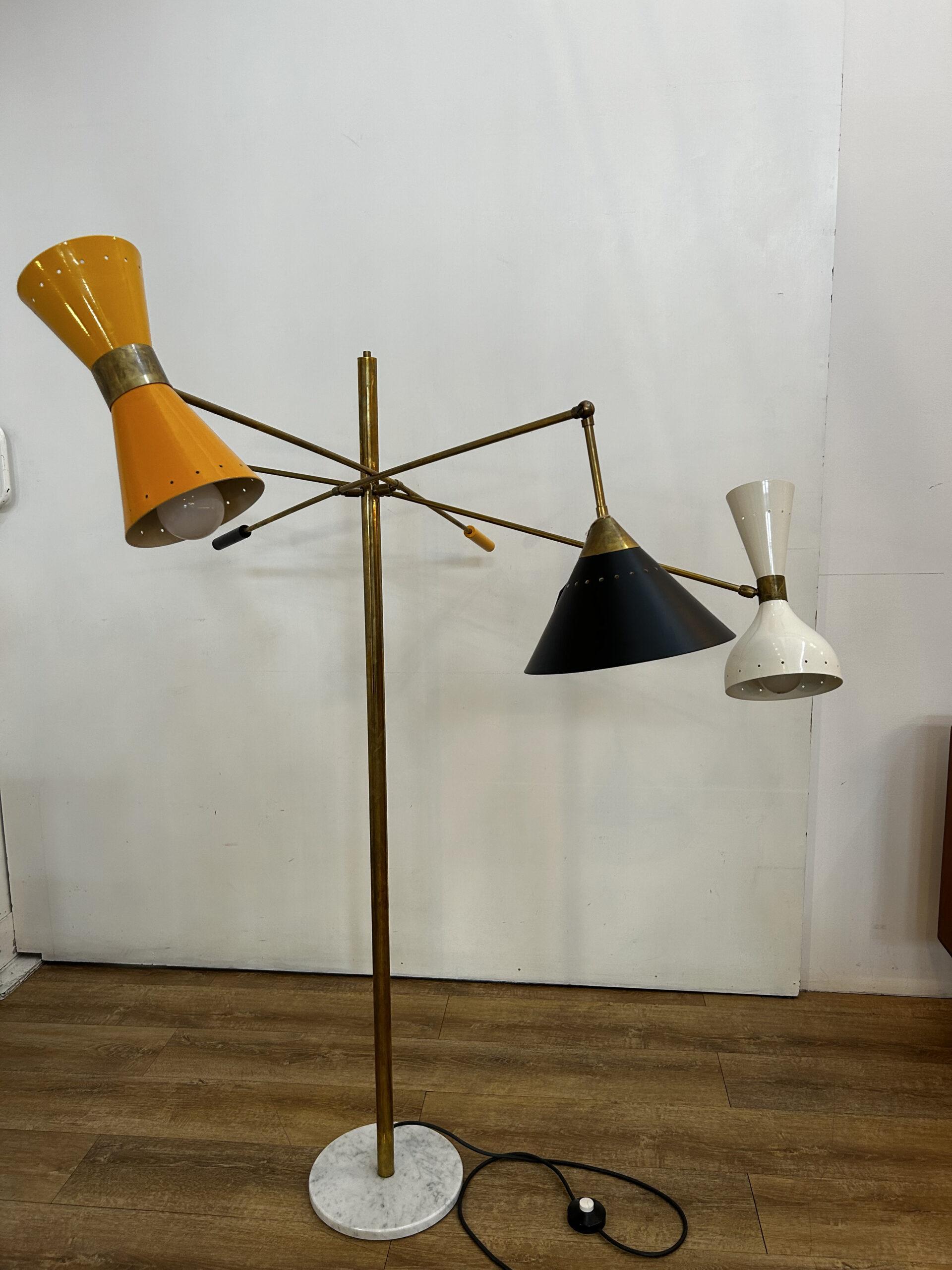 Adjustable floor lamp, Denmark 1960s in vendita 6