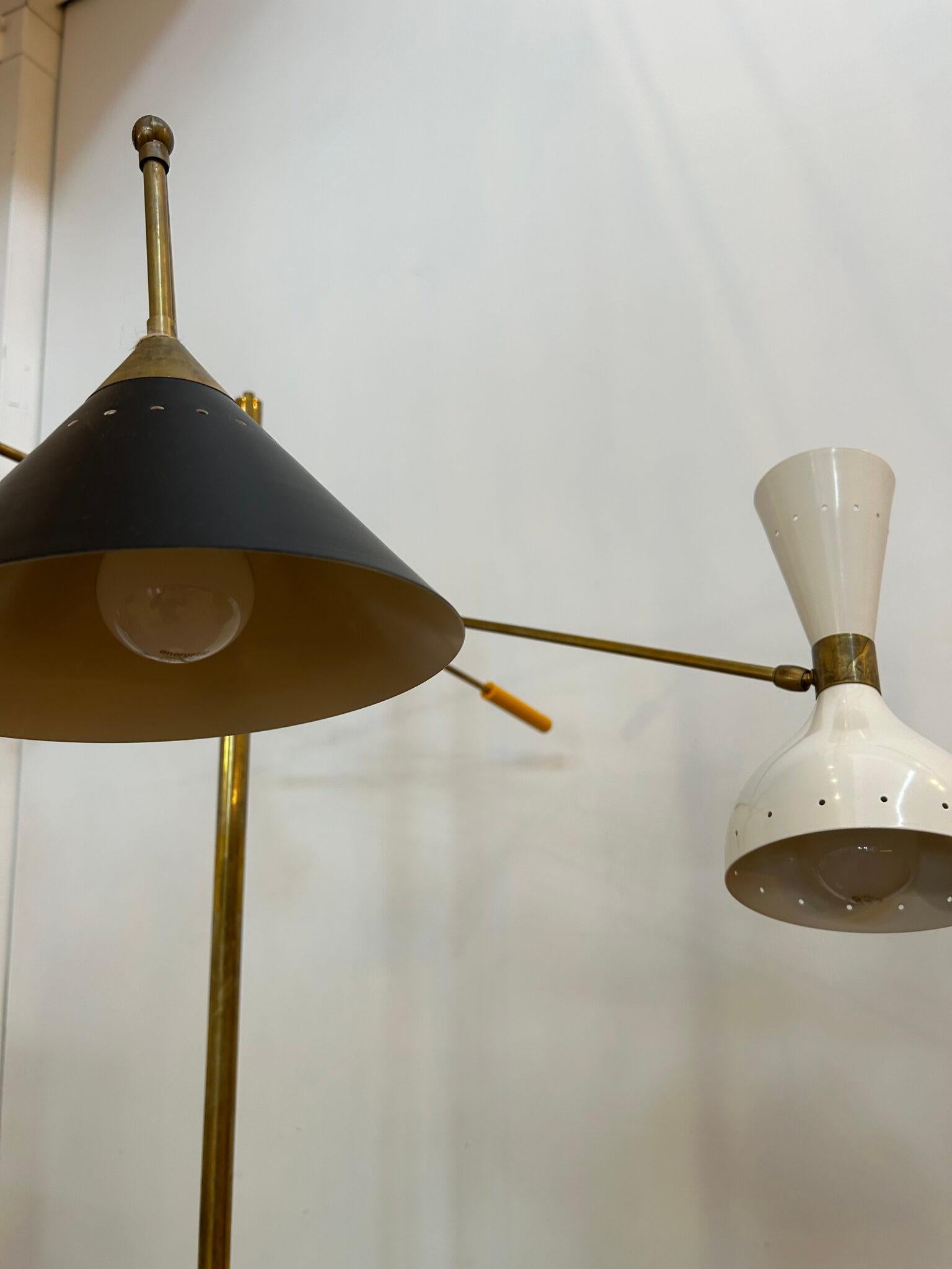 Adjustable floor lamp, Denmark 1960s in vendita 7