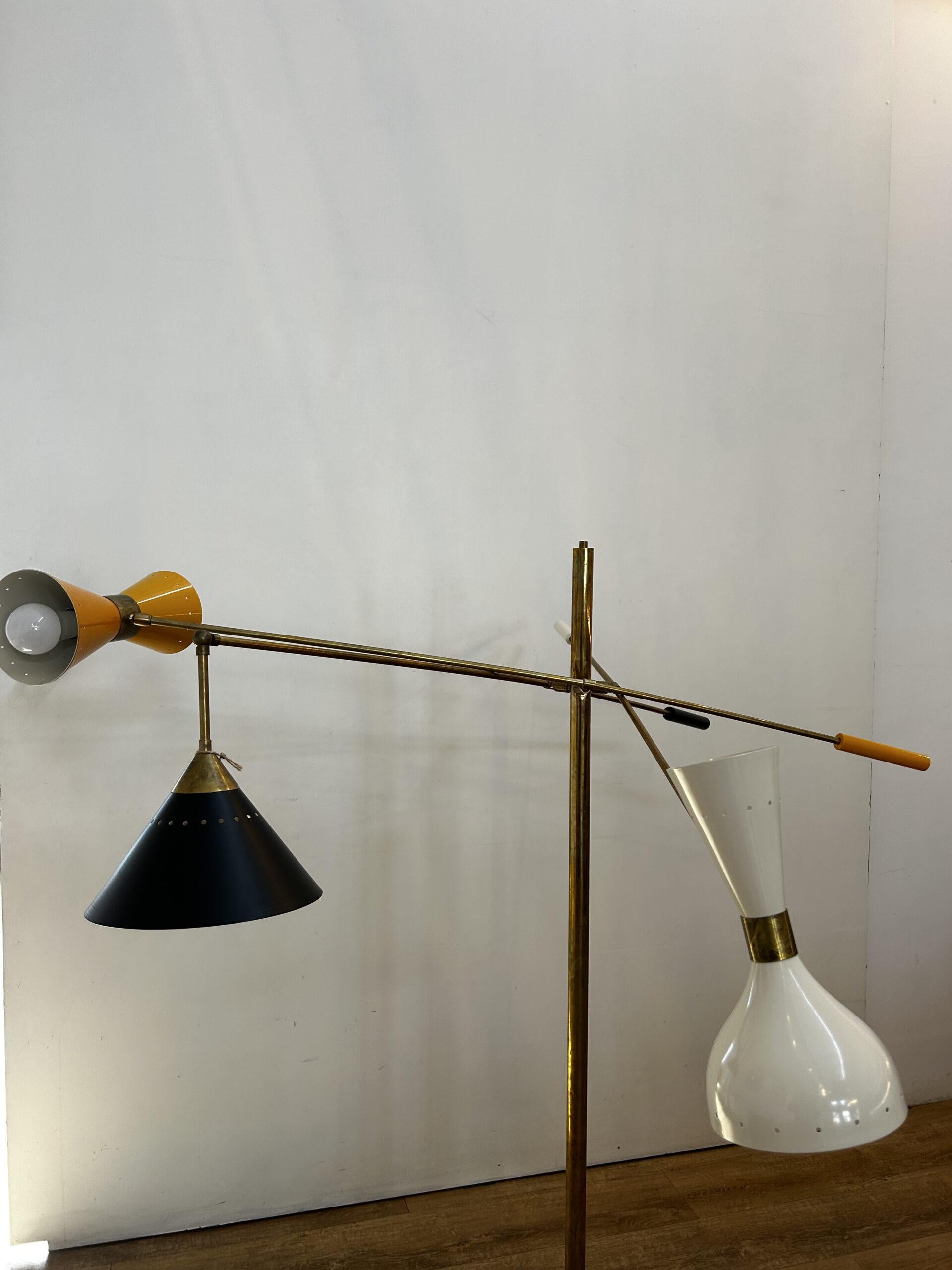 Mid-Century moderno Adjustable floor lamp, Denmark 1960s in vendita