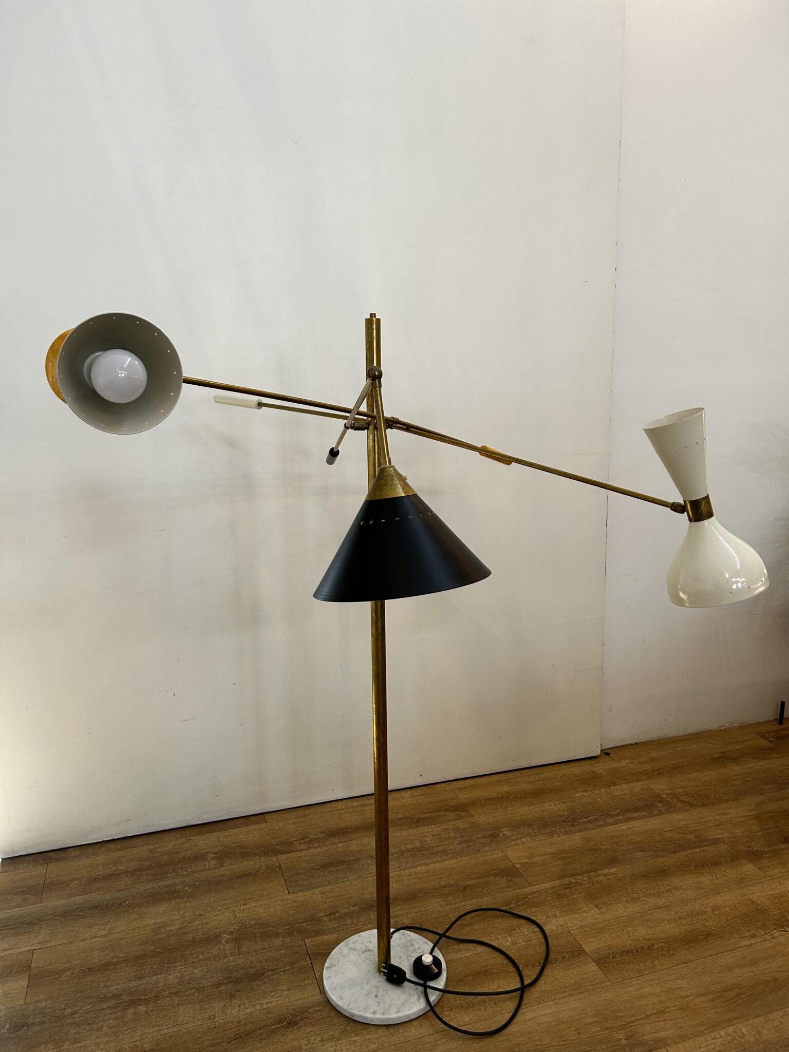 Mid-20th Century Adjustable floor lamp, Denmark 1960s in vendita