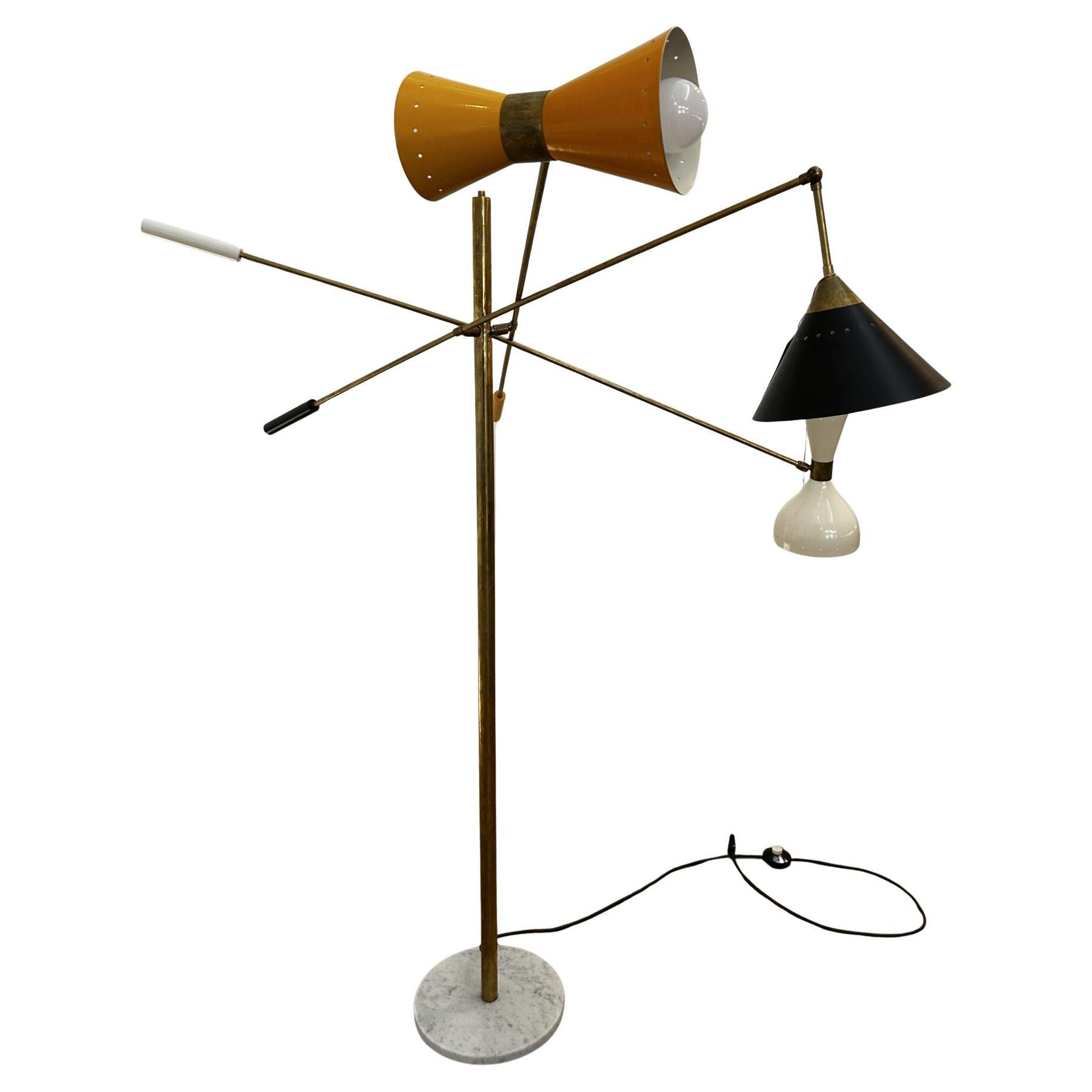 Adjustable floor lamp, Denmark 1960s