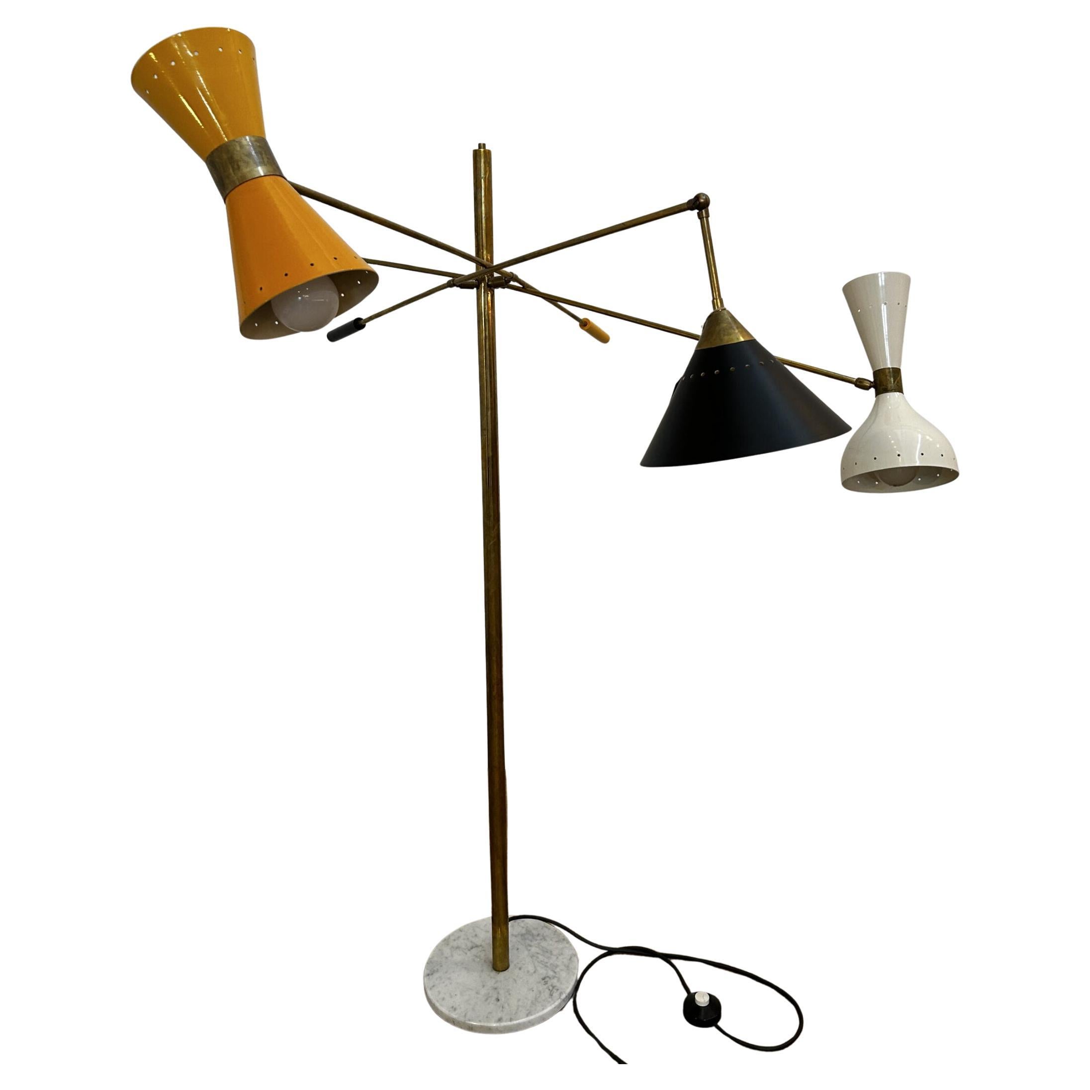 Adjustable floor lamp, Denmark 1960s
